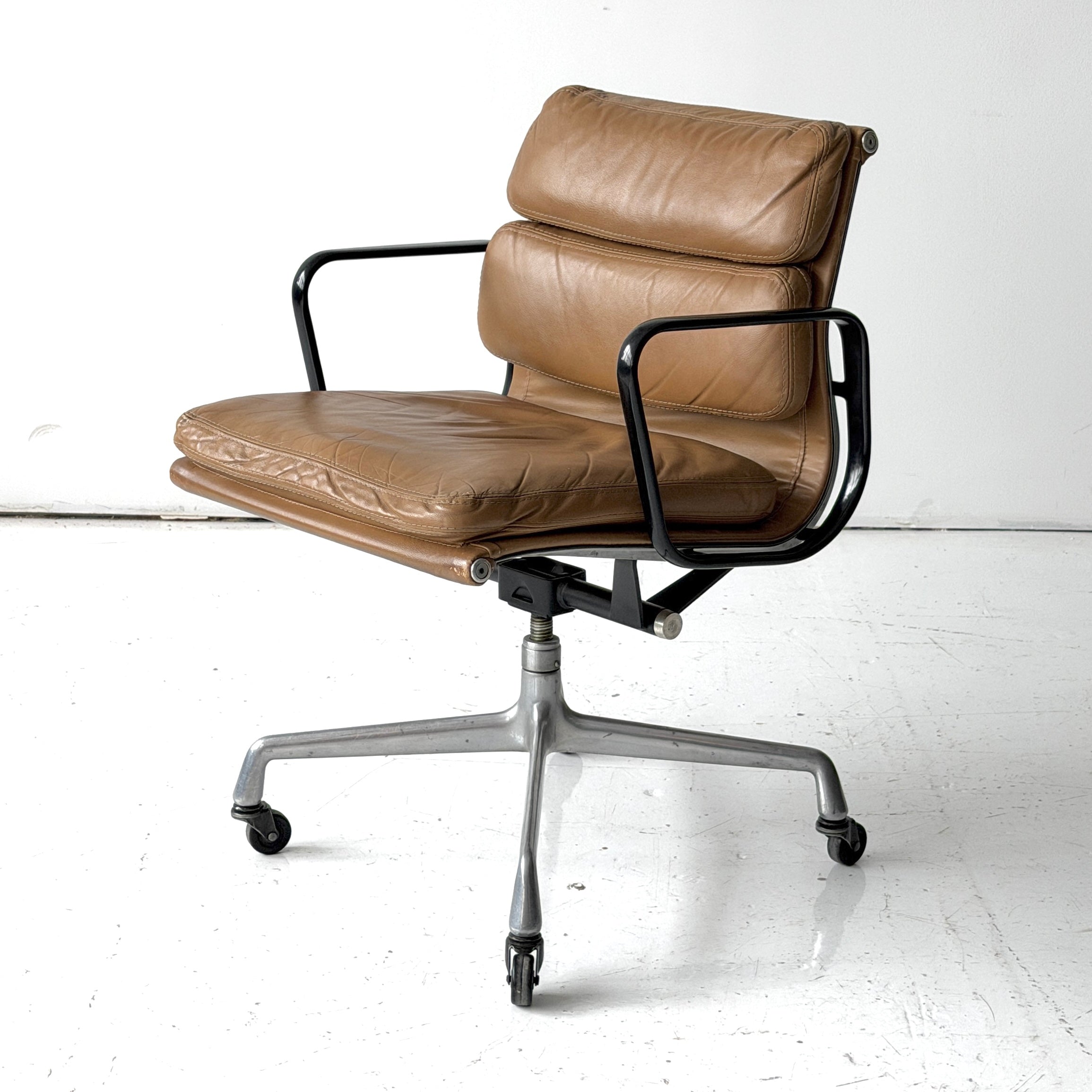 Soft Pad Desk Chair in Leather by Charles + Ray Eames for Herman Miller
