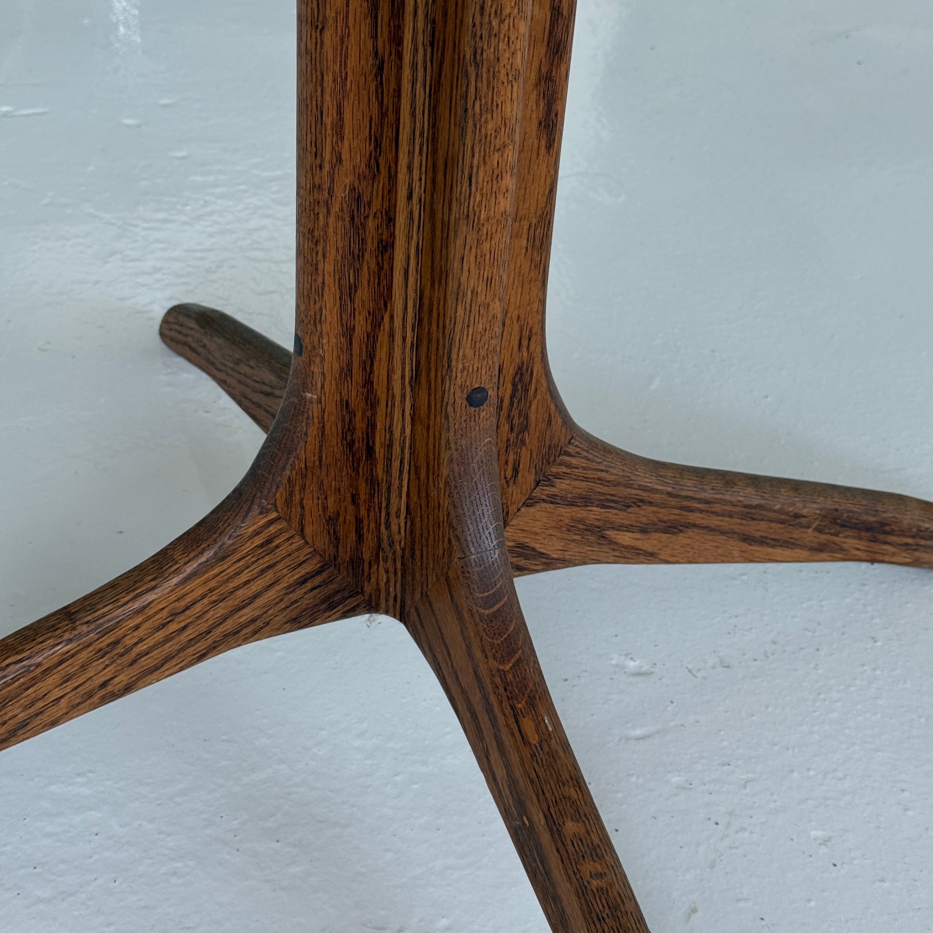 Oak Brutalist Square Dining Table