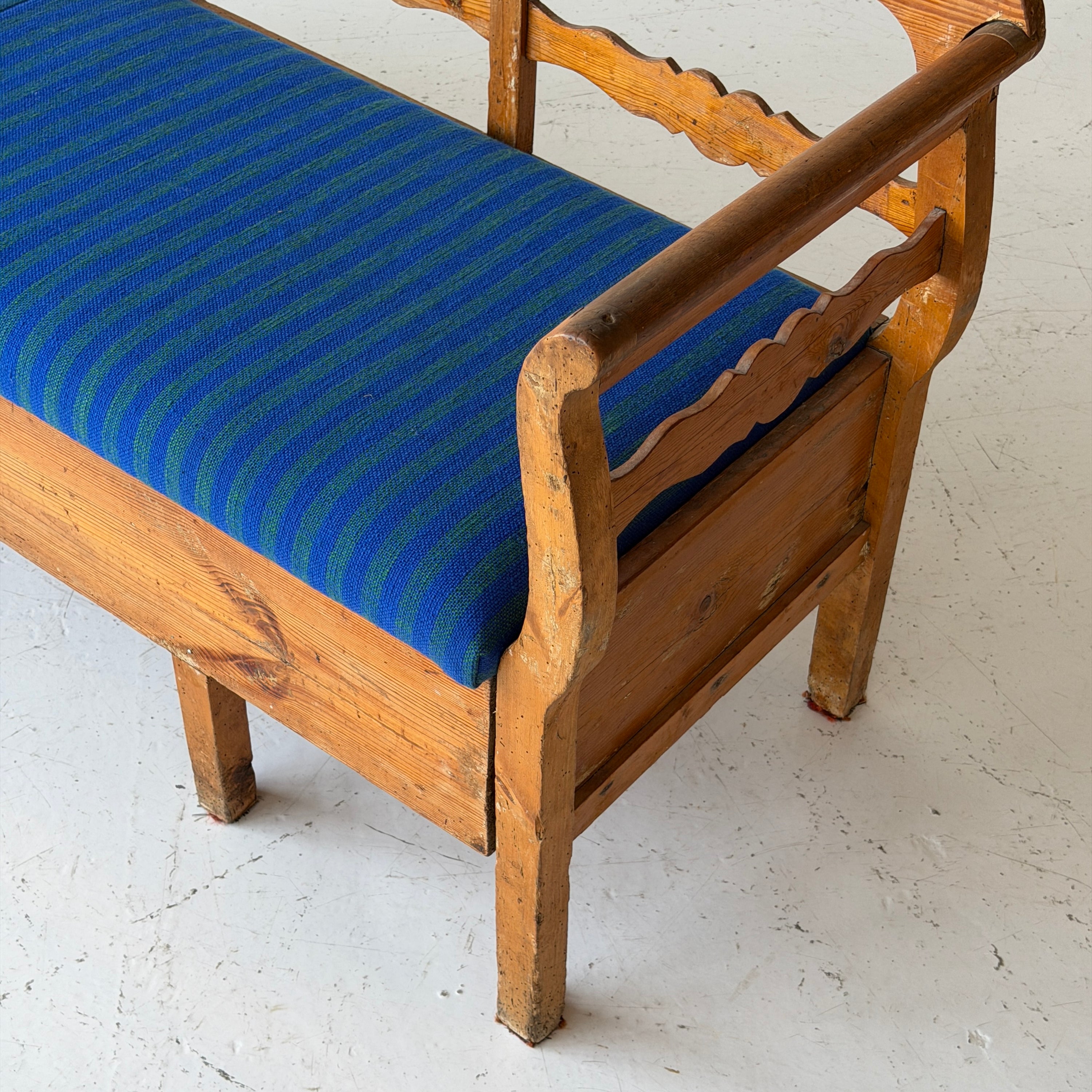 Primitive Swedish Pine Bench