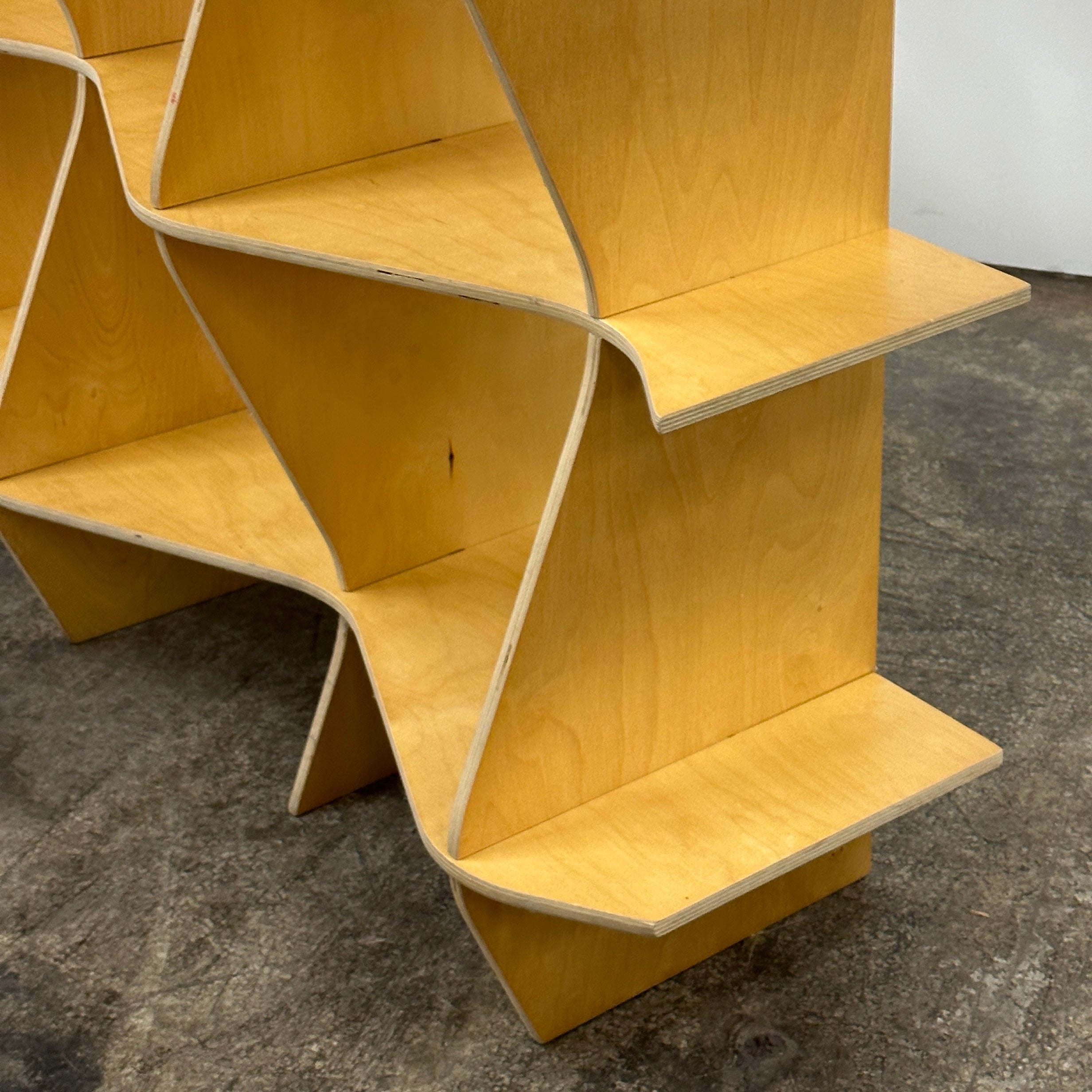 Plywood Biomorphic Shelving