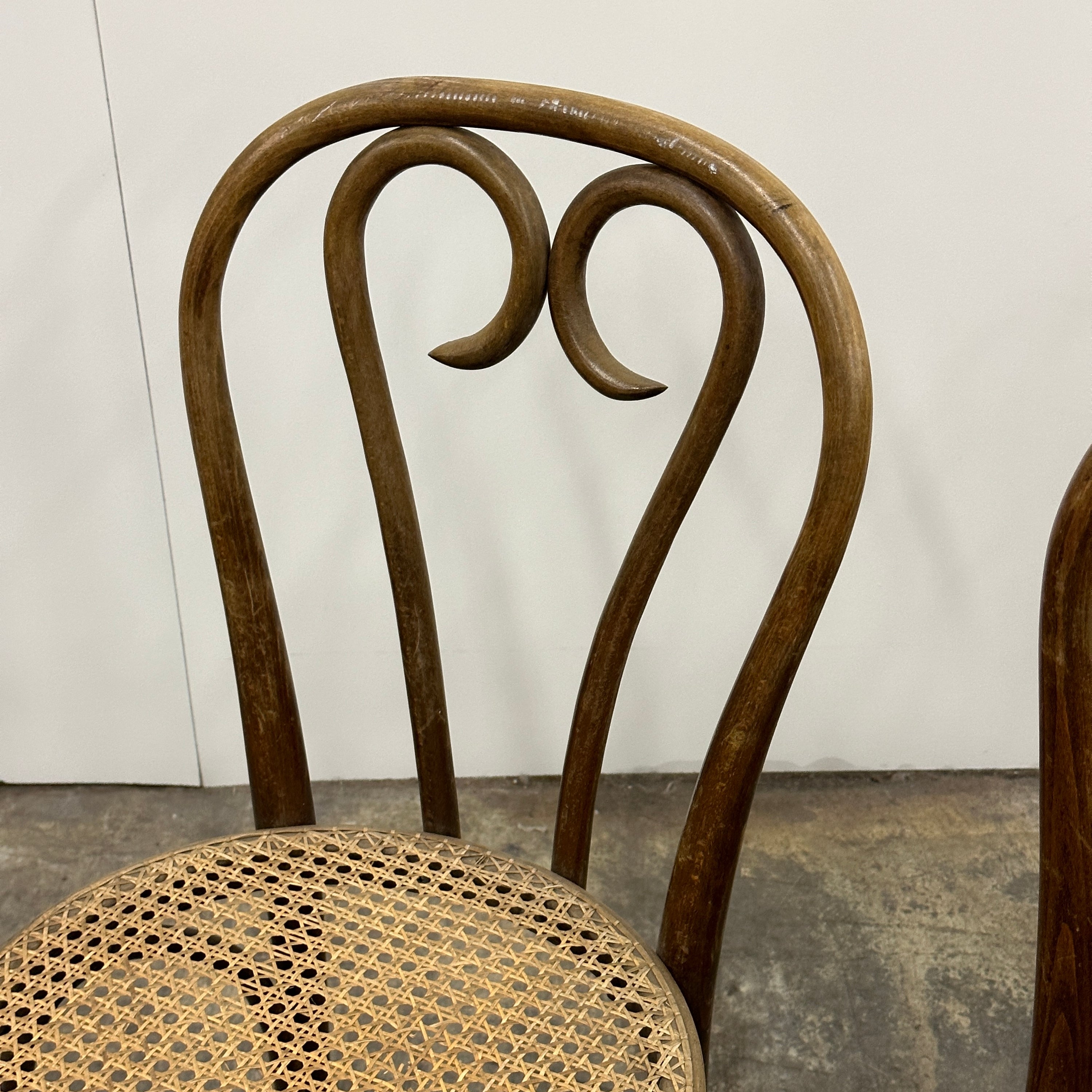 Bentwood Cane Soda Fountain Chairs