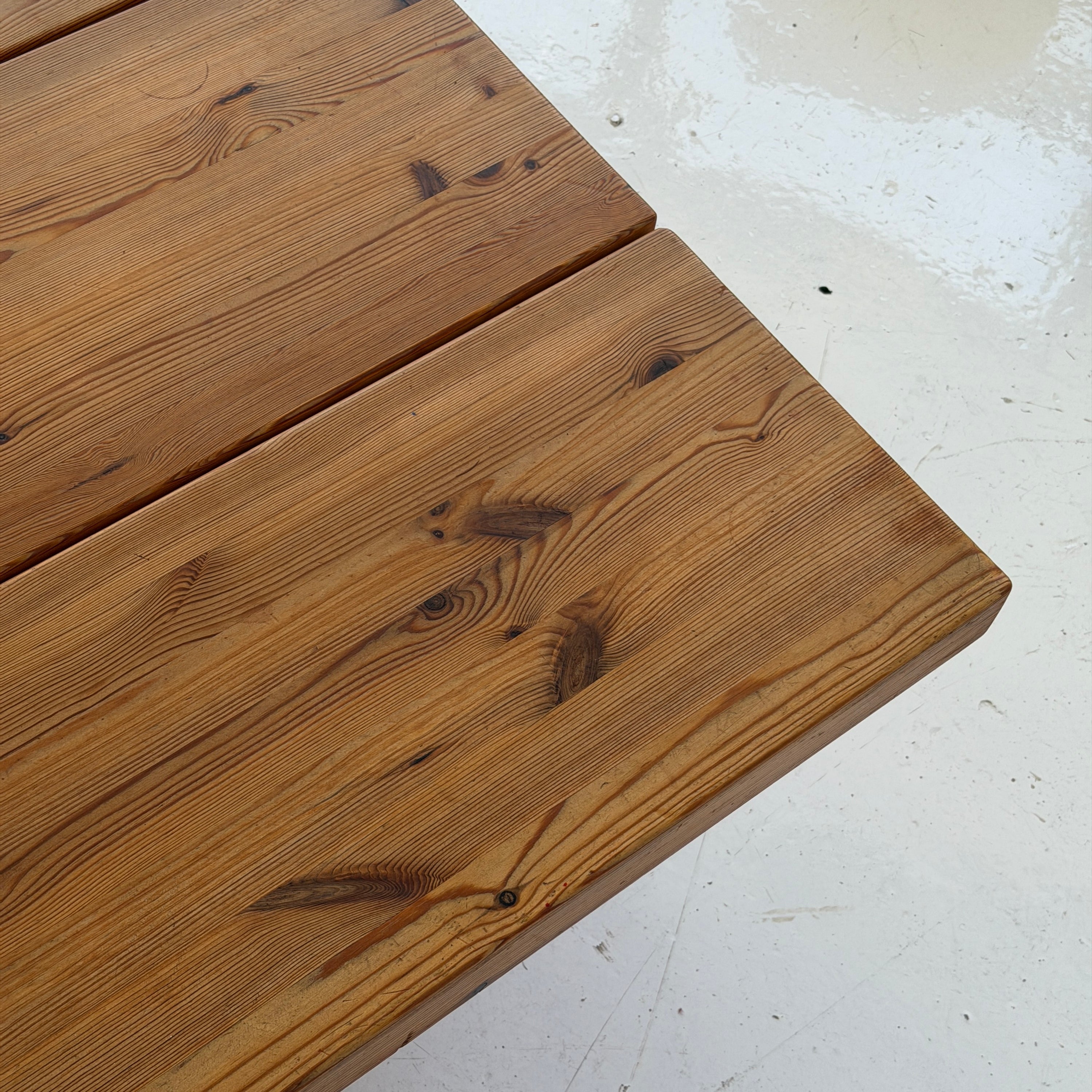 Swedish Chunky Pine Brutalist Coffee Table