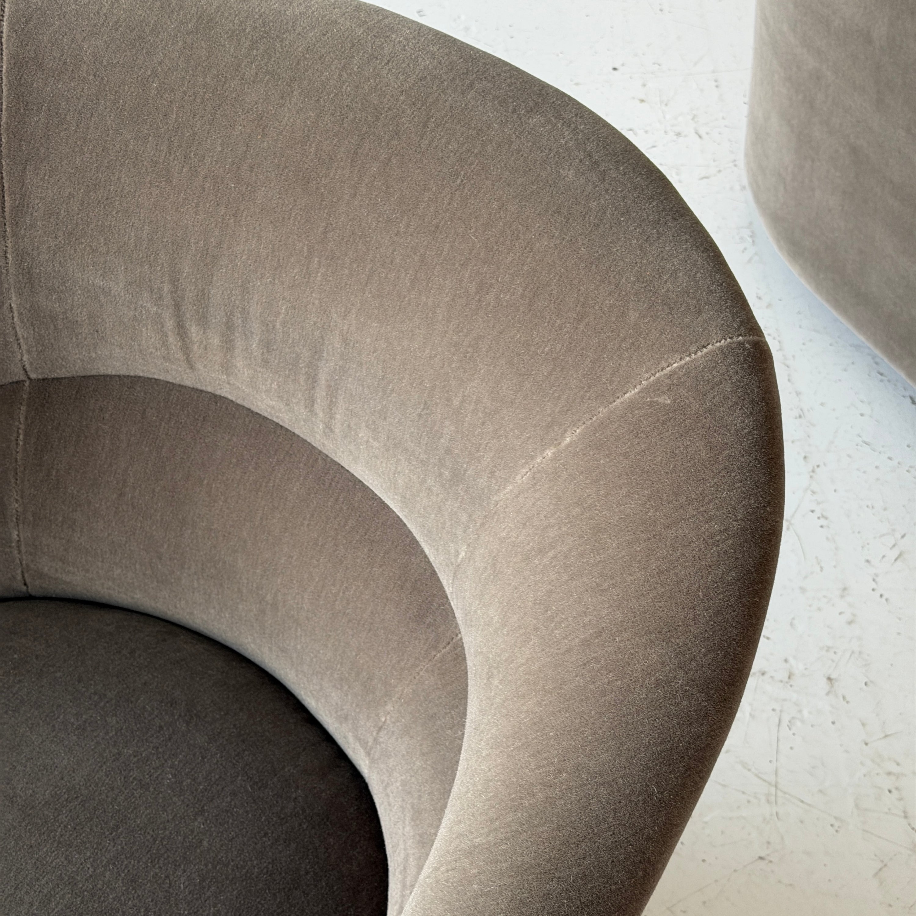 Tight Back Lounge Chair by Ward Bennett for Brickel Associates in Mohair