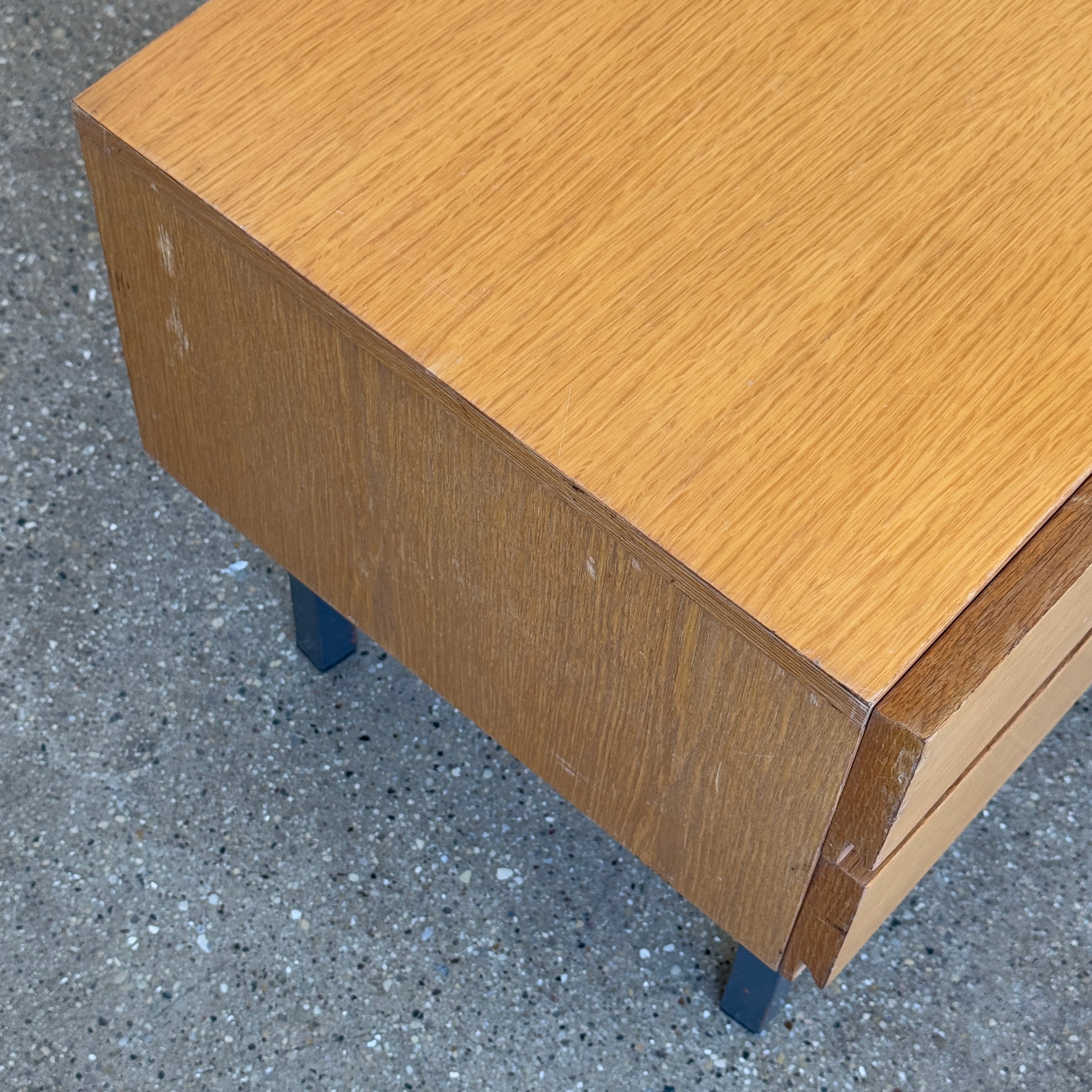 German Teak Low Chest of Drawers