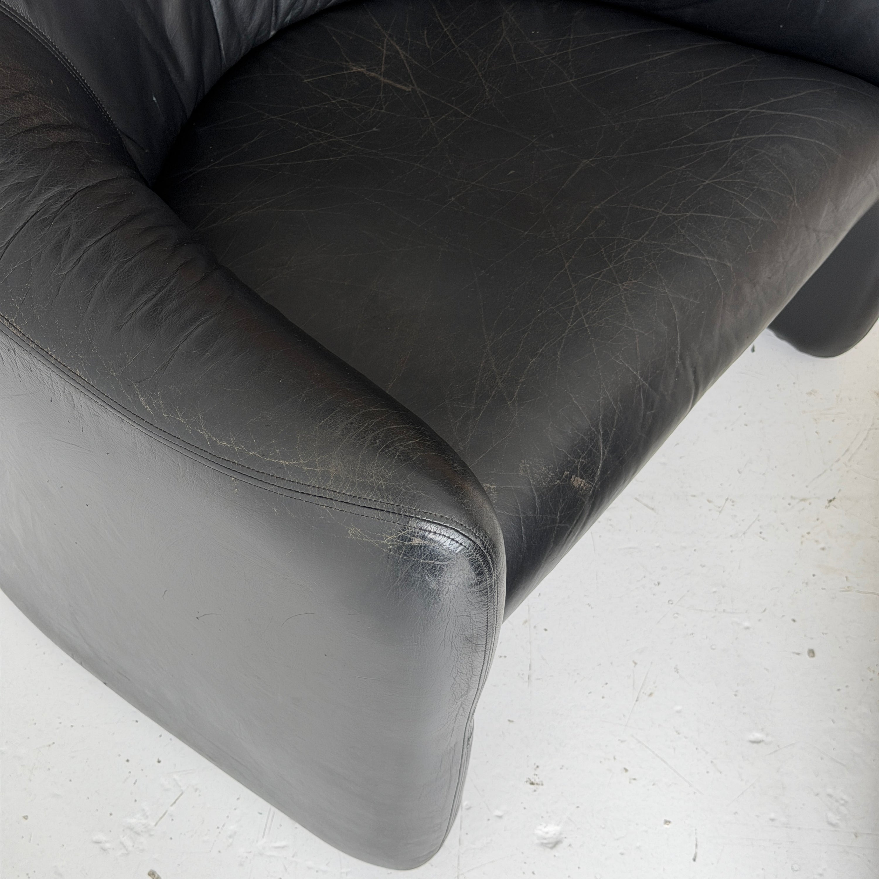 Chubby Leather Lounge Chairs by Jules Heumann for Metropolitan
