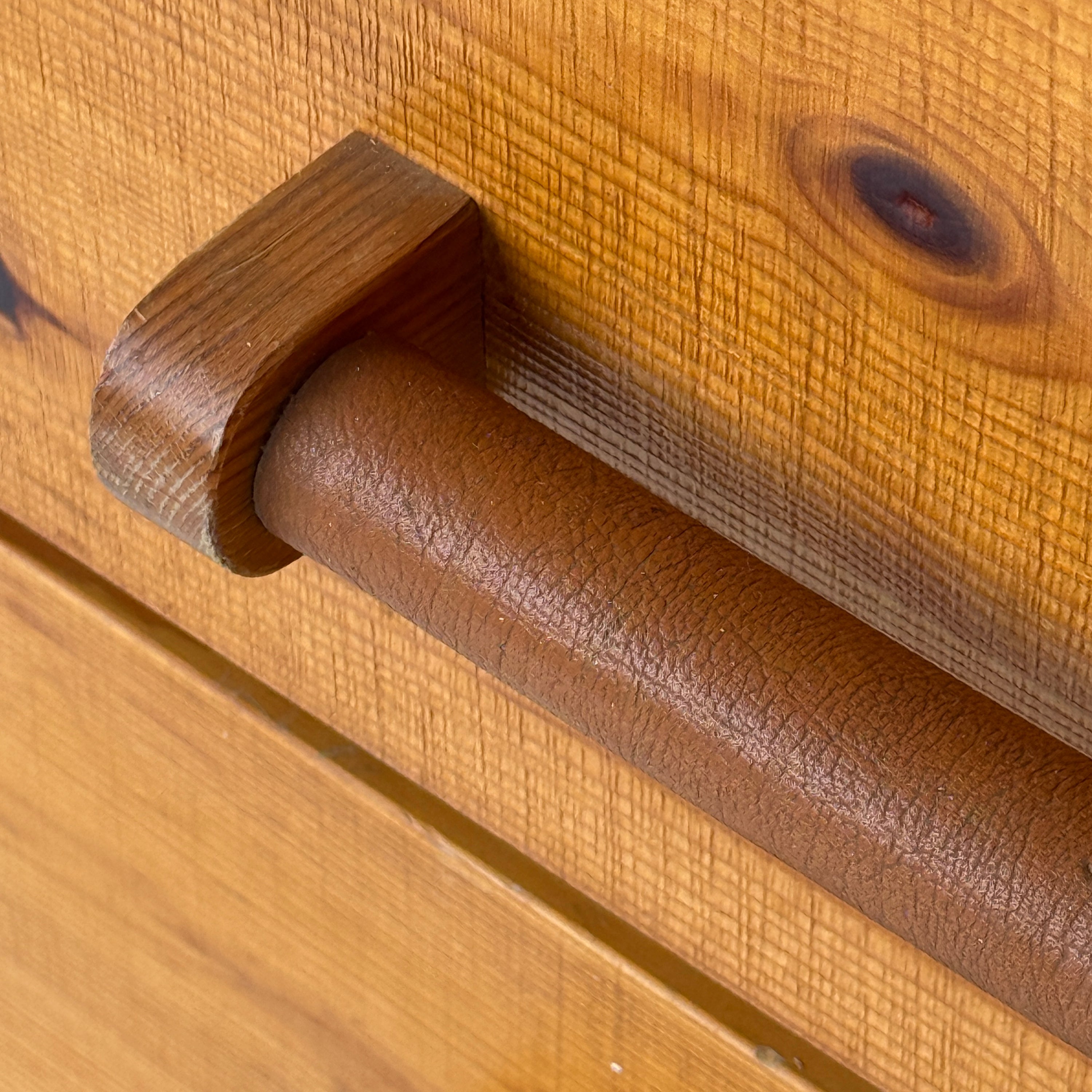 Swedish Pine Dresser w/ Leather Pulls