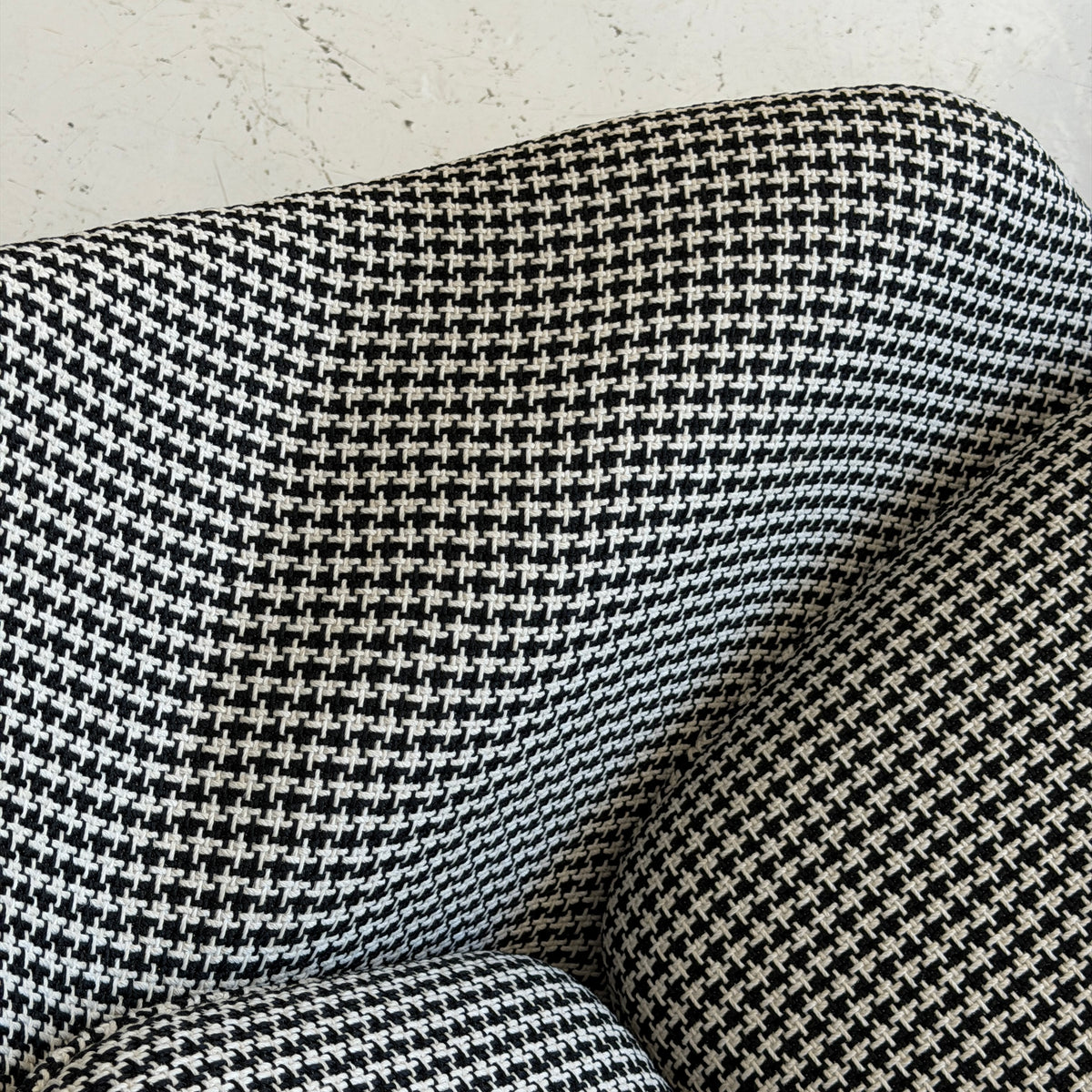 Womb Chair + Ottoman by Eero Saarinen for Knoll in Houdstooth