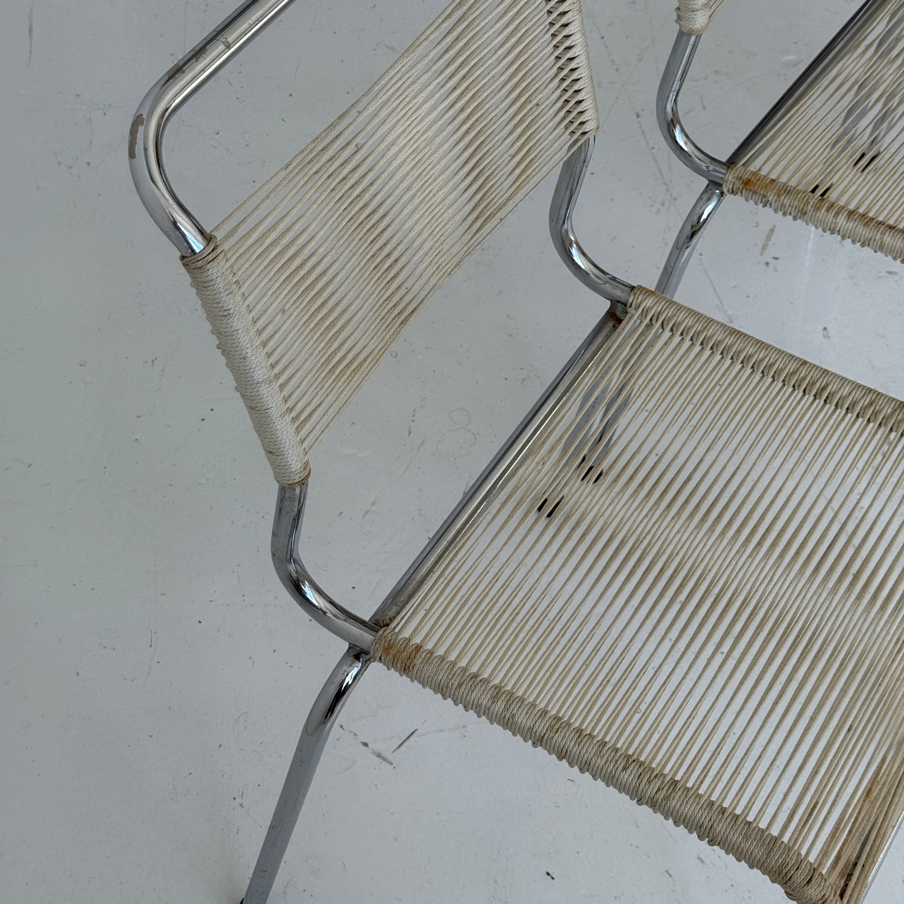 Model 130 Rope Dining Chairs by Andre Dupre for Knoll