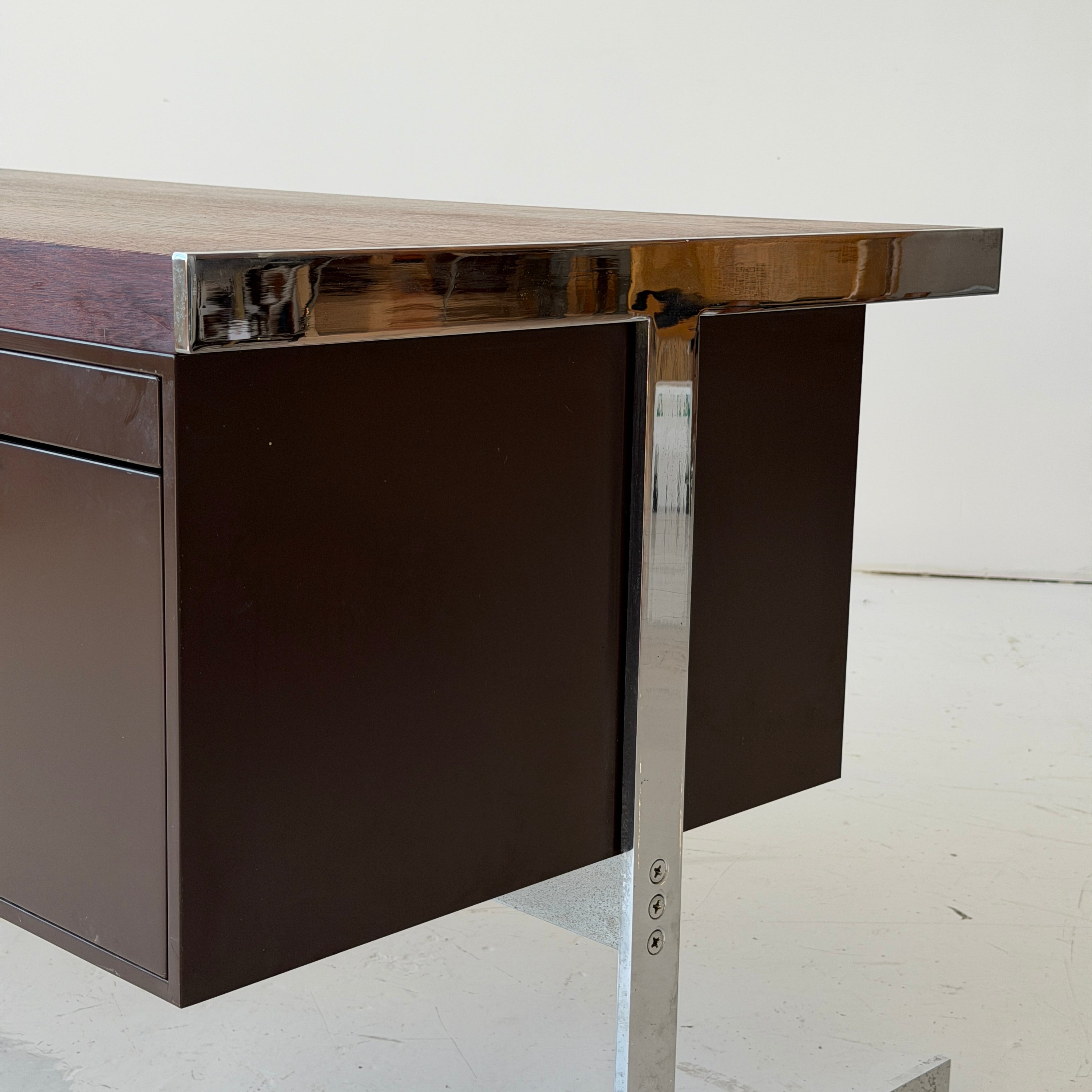 Wood + Metal Mid-Century Industrial Desk