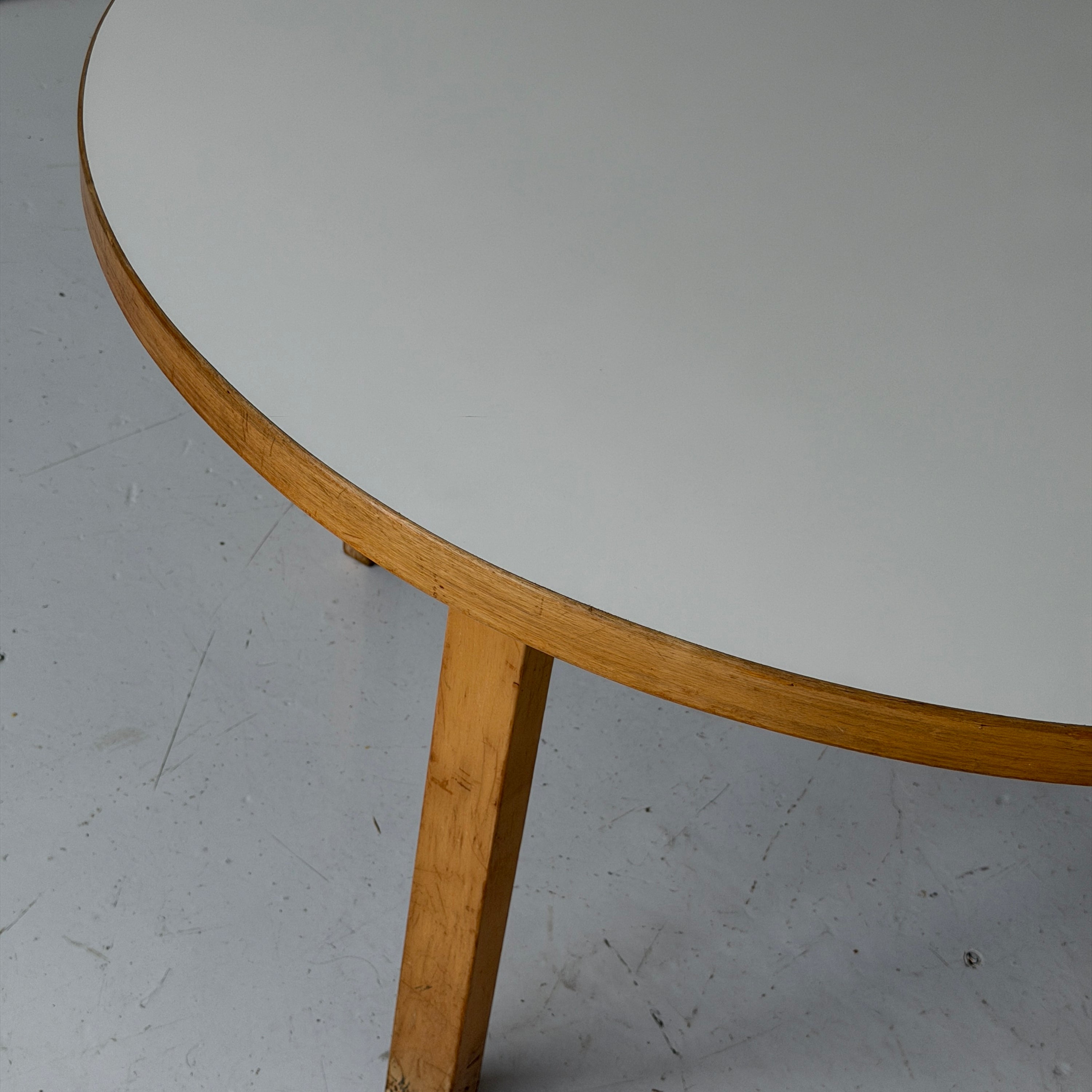 Model 91 White Dining Table by Alvar Aalto for Artek