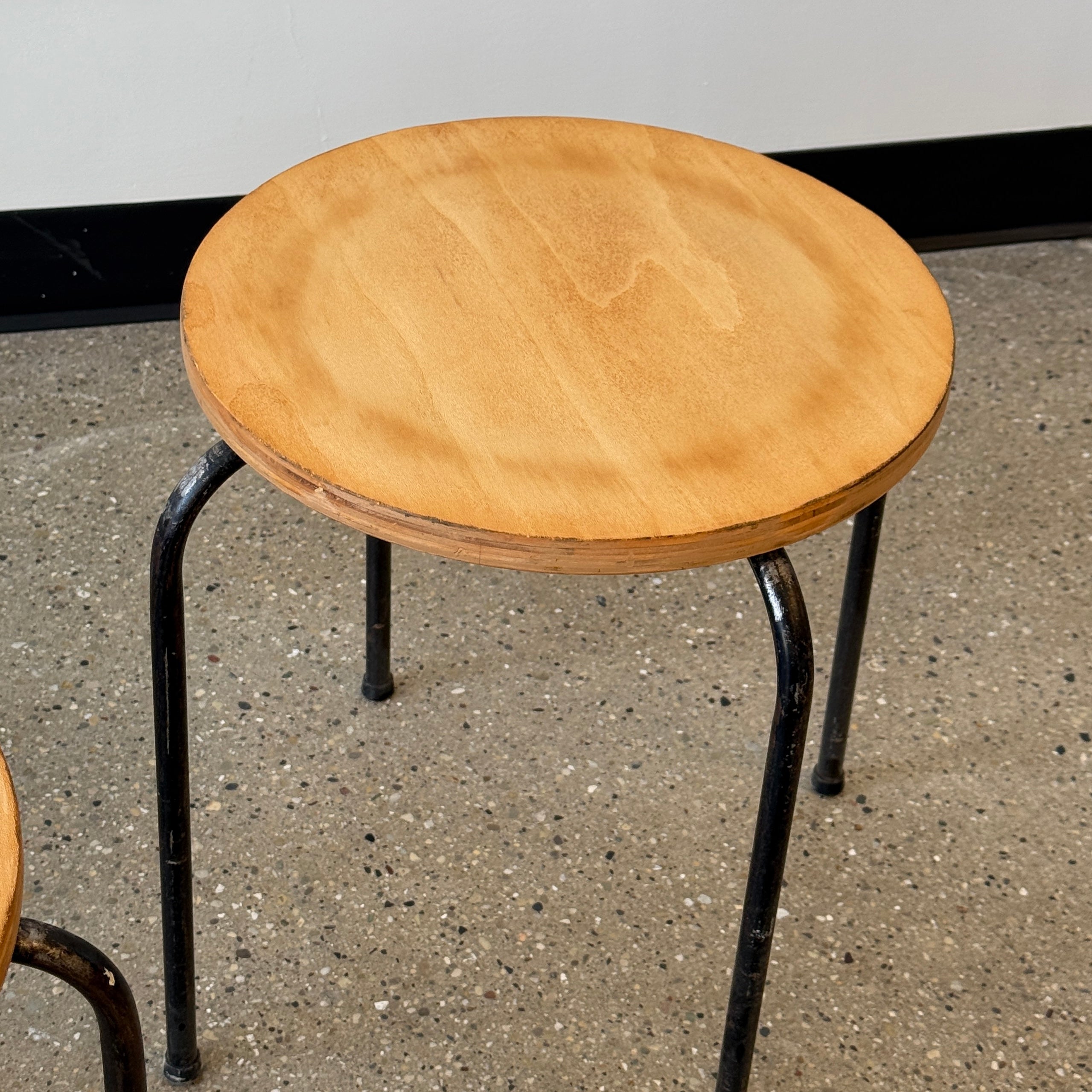 Danish Wooden Stacking Stools