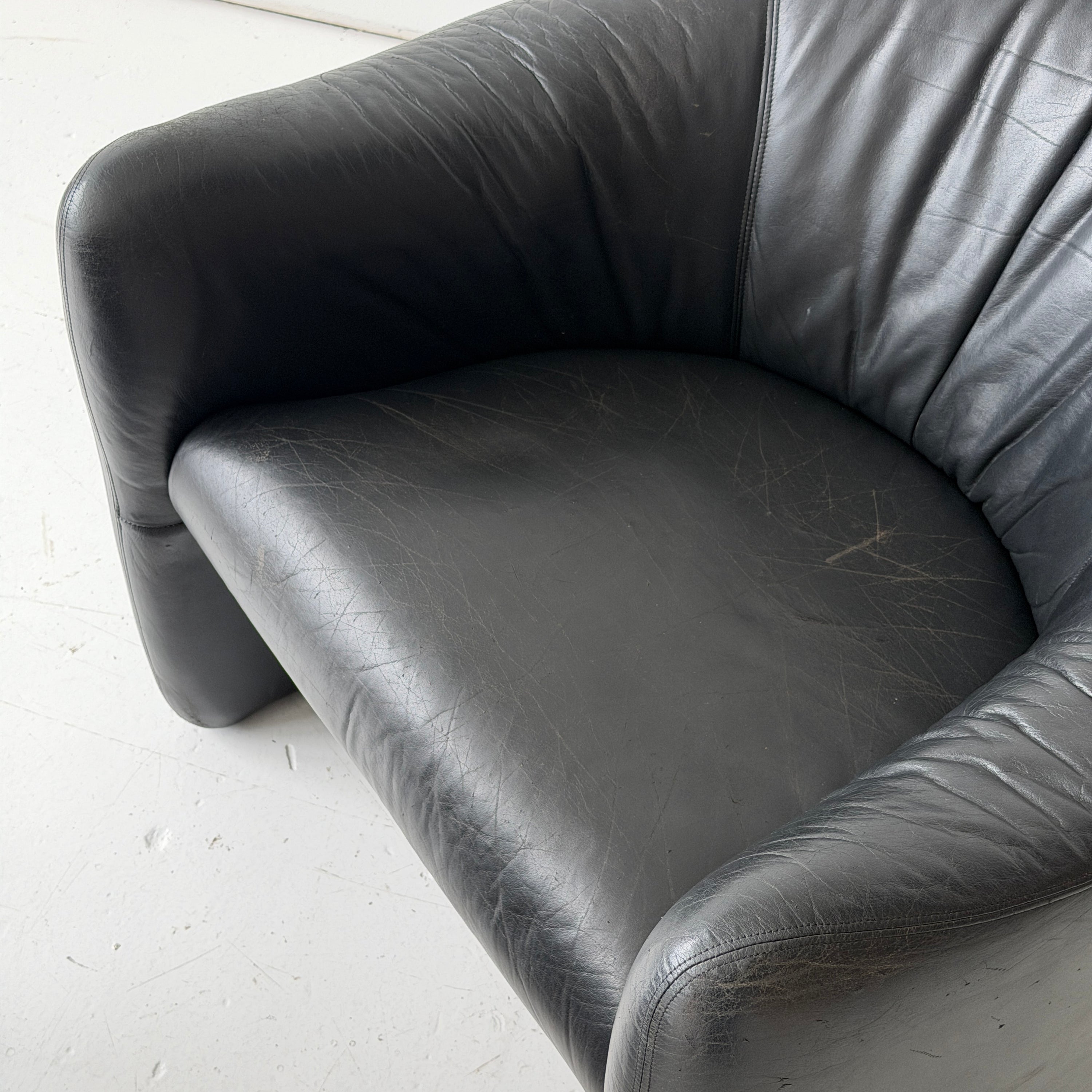 Chubby Leather Lounge Chairs by Jules Heumann for Metropolitan
