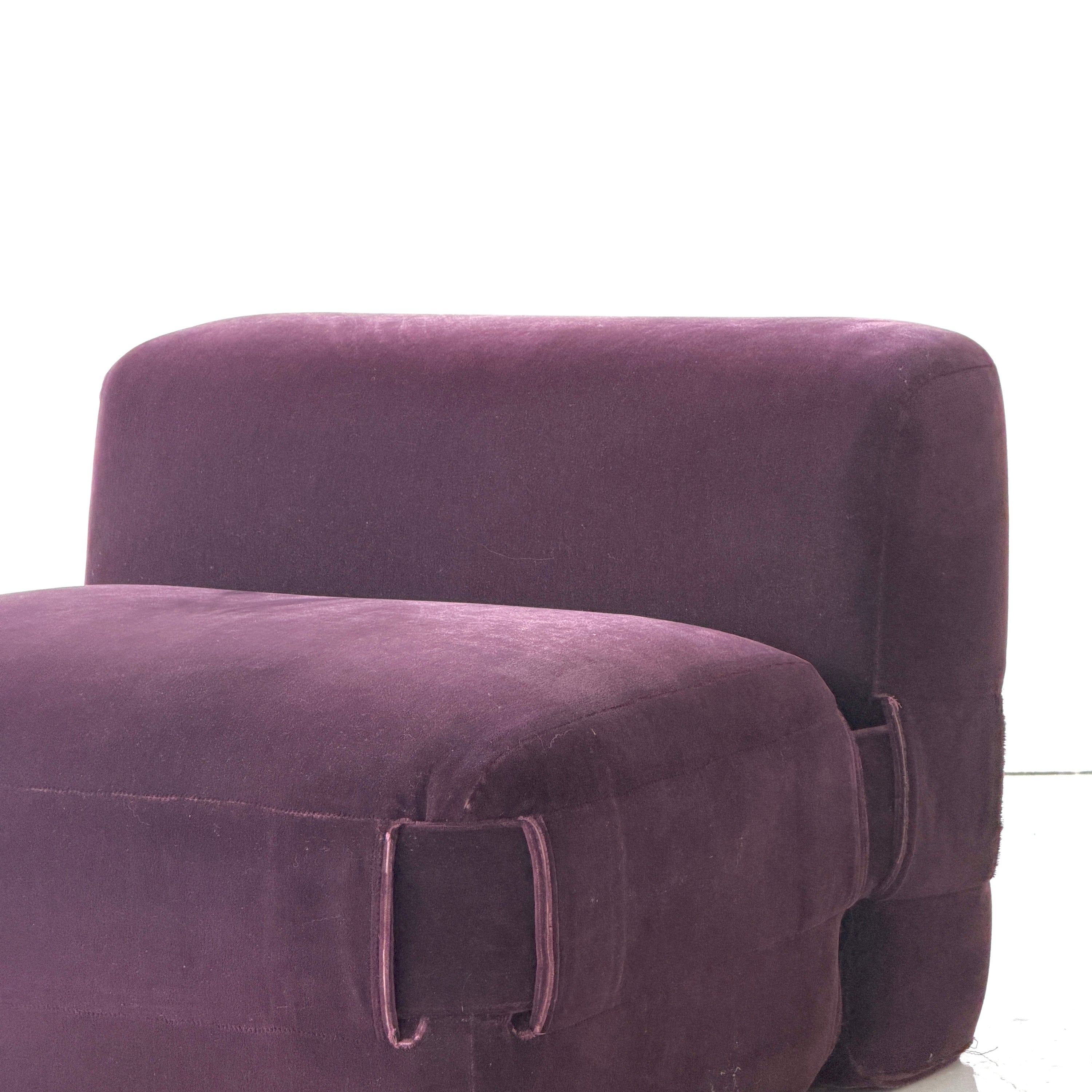 Quartet 932 Chair by Mario Bellini for Cassina in Mohair