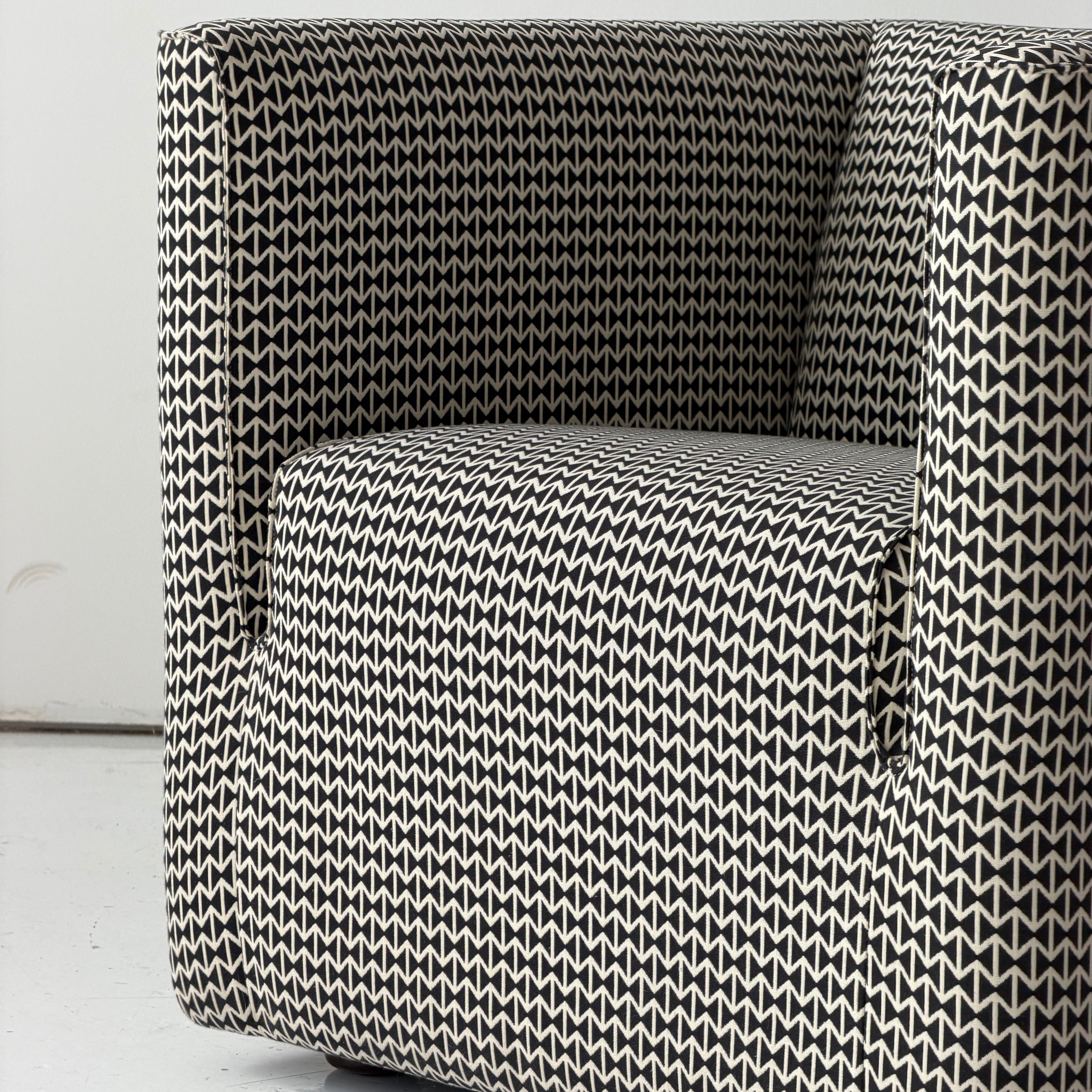 Cubic Lounge Chair by Jules Heumann for Metropolitan in Alexander  Girard Fabrics