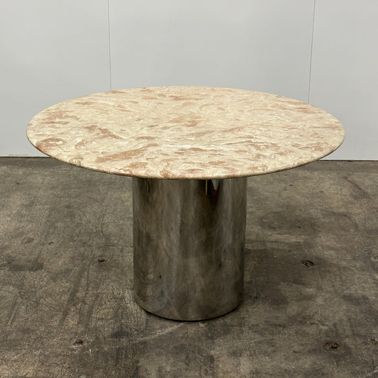 Italian Rose Marble Dining Table
