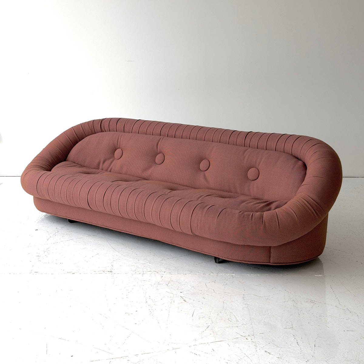 Overstuffed Ruched Big Button Sofa
