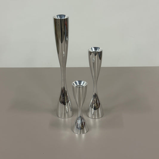 Silver Candlesticks by Karim Rashid for Nambe