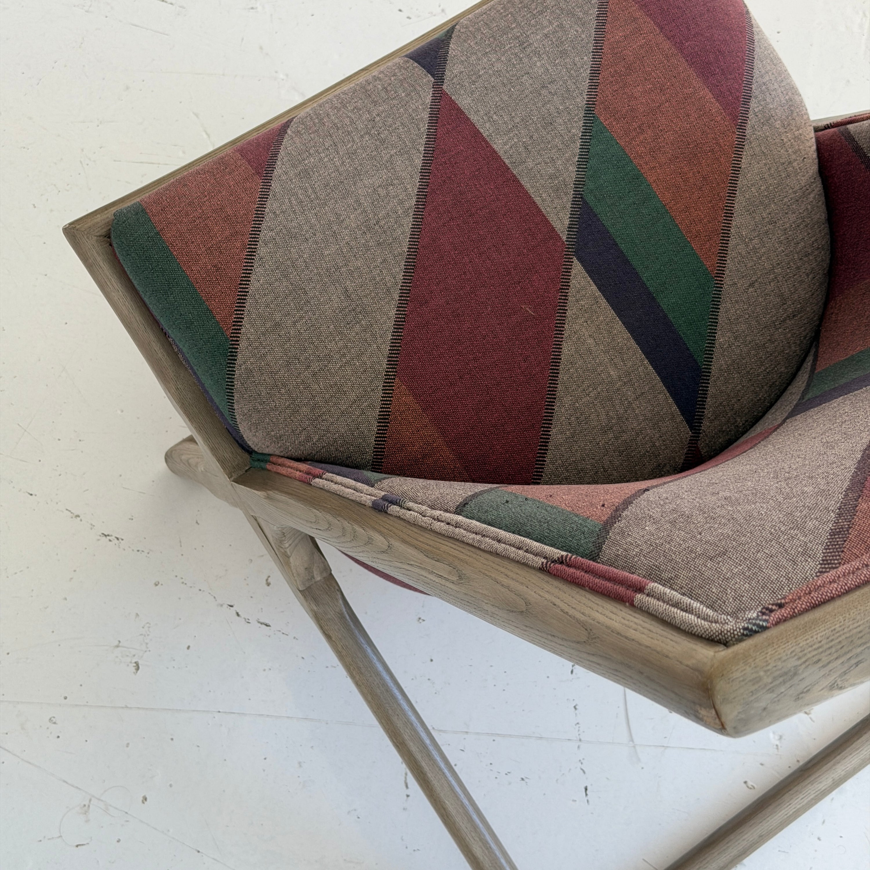 Wooden Scissor Chairs by Ward Bennett for Brickell Associates