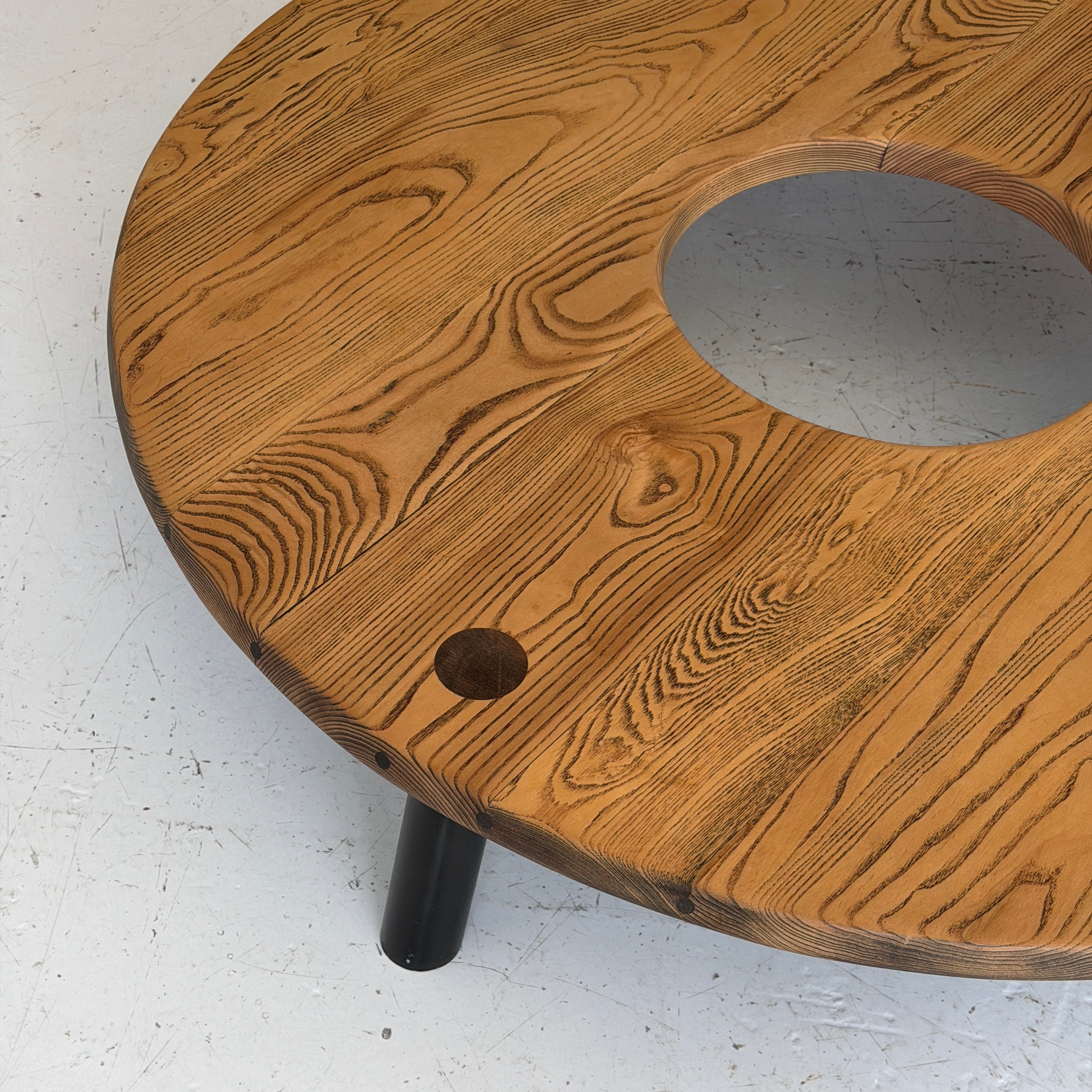 Studio Made Oak Circular Cut Out Coffee Table