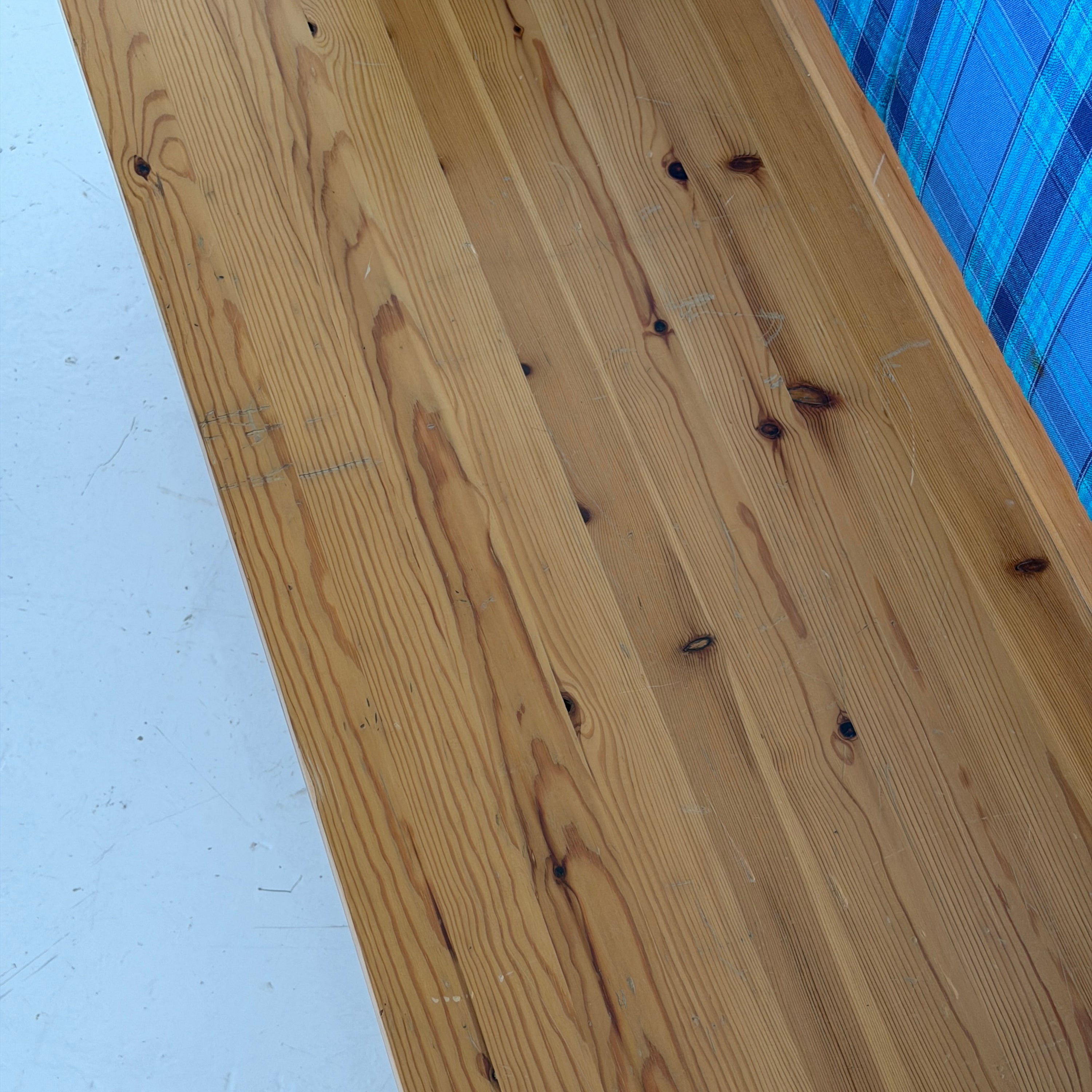 Swedish Pine Upholstered Banquette Benches