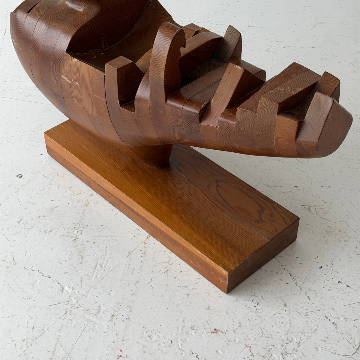 Monumental Sculpted Wooden Freeform Sculpture