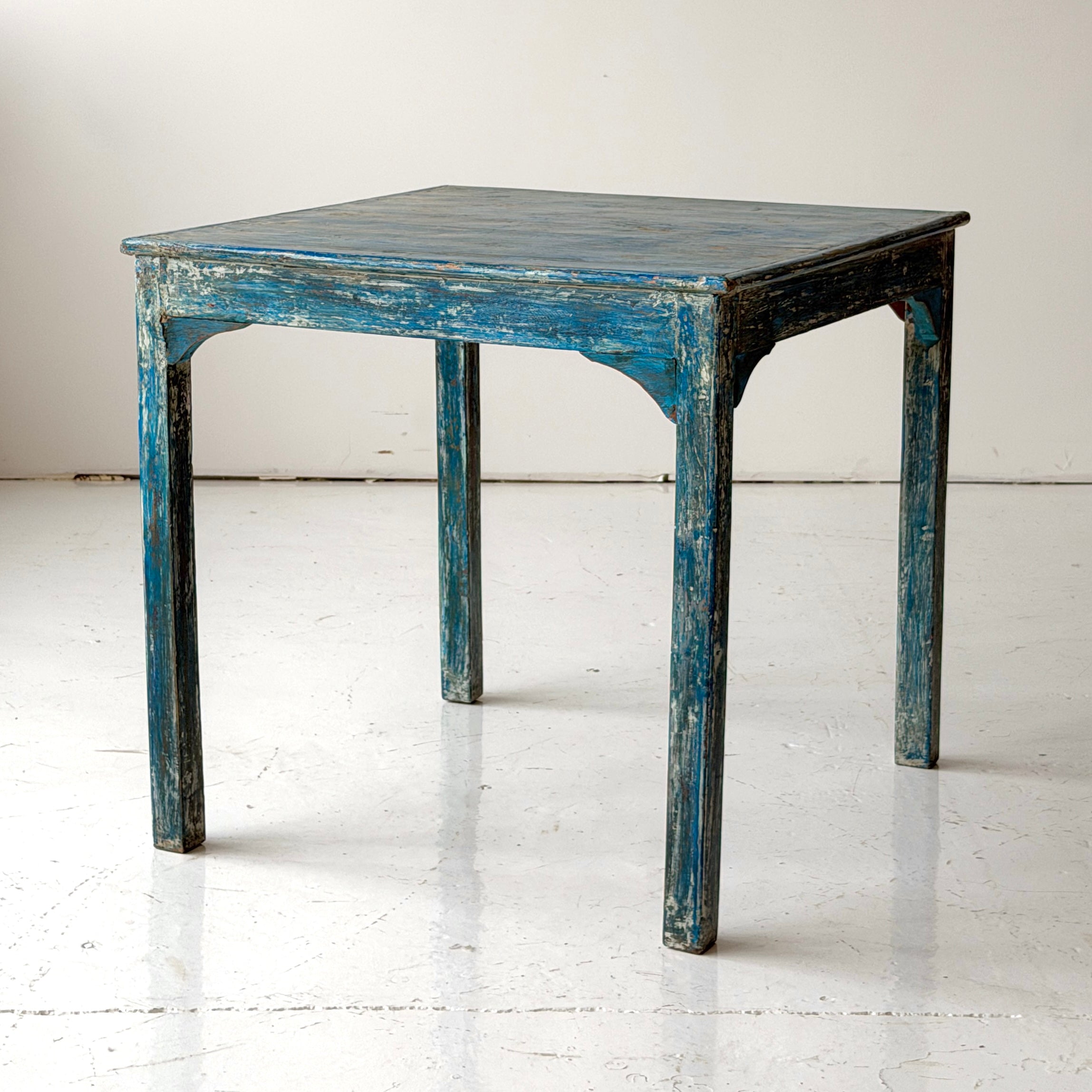 Primitive Painted Square Dining Table