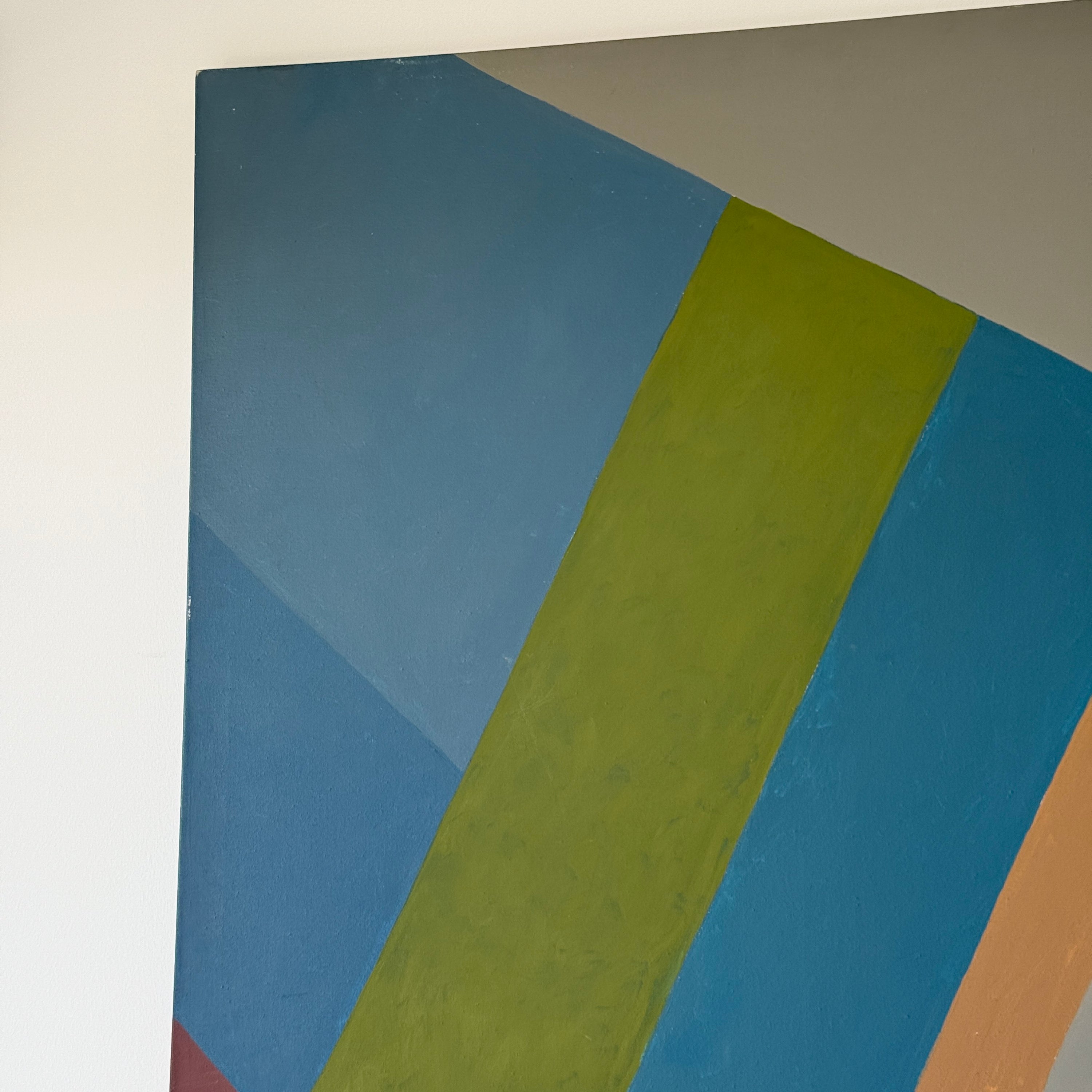 Modernist Abstract Large Scale Acrylic on Canvas Signed