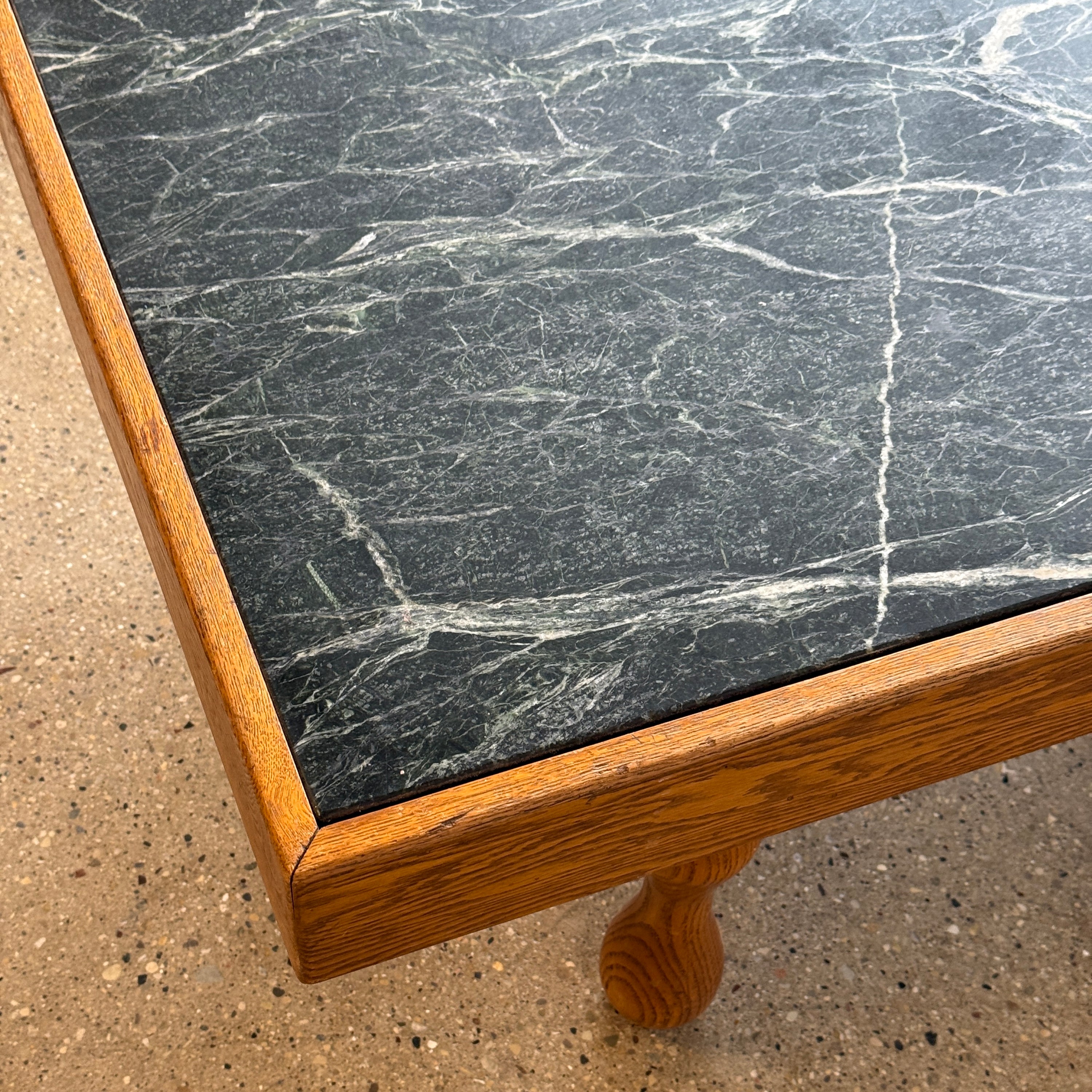 Green Marble Oak Coffee Table
