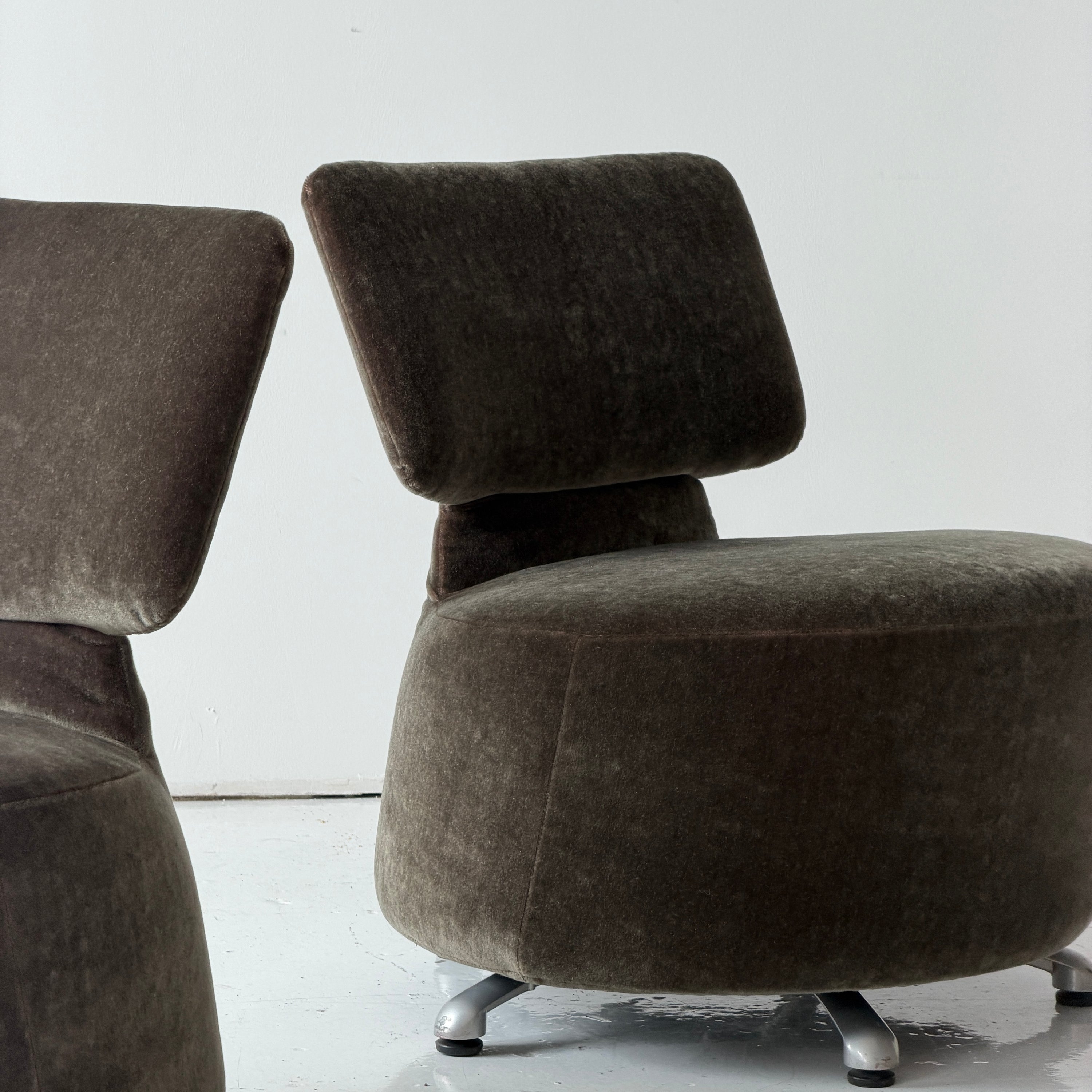 Aki Chairs by Toshiyuki Kita for Cassina in Mohair