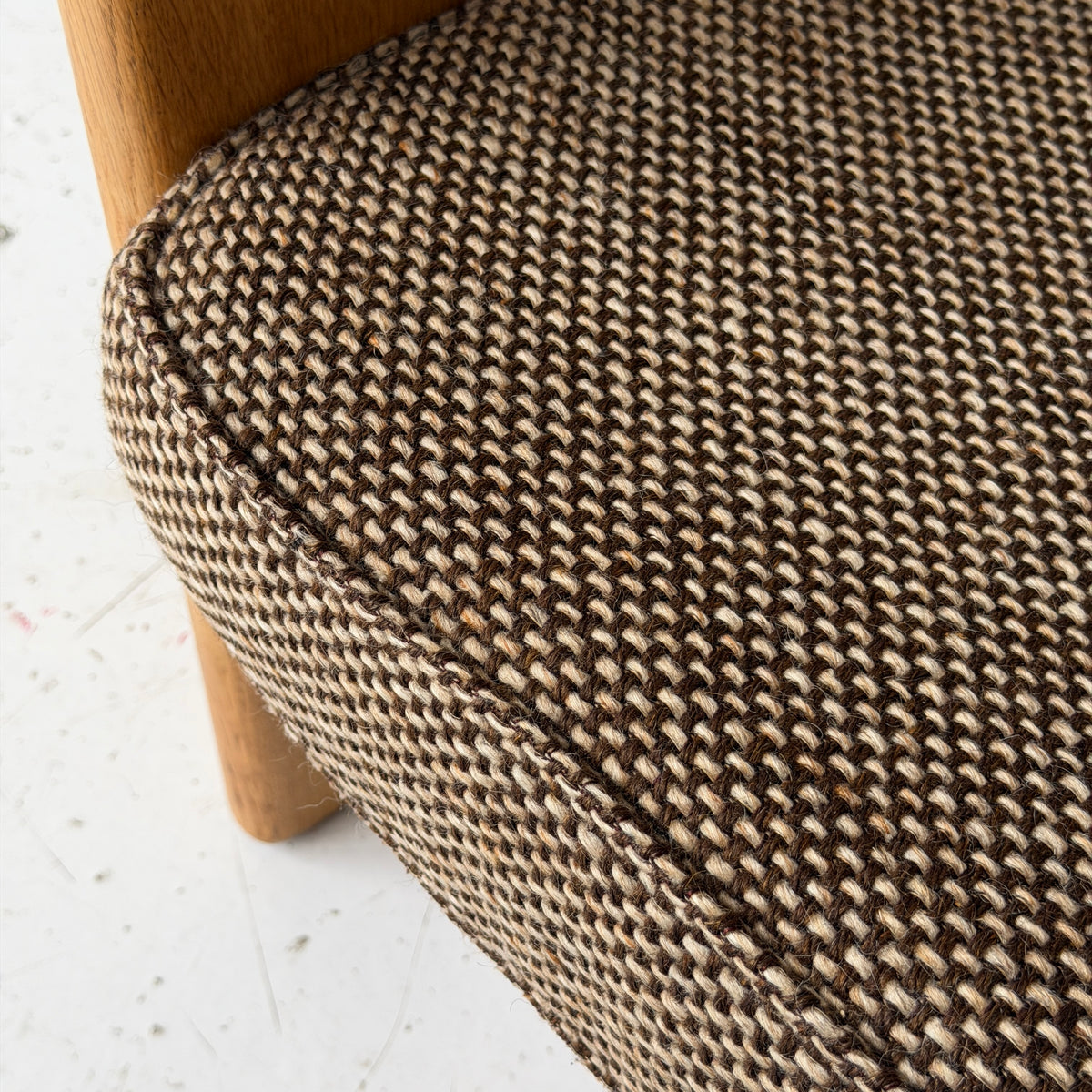 Belgian Oak Tweed Fabric Sofa