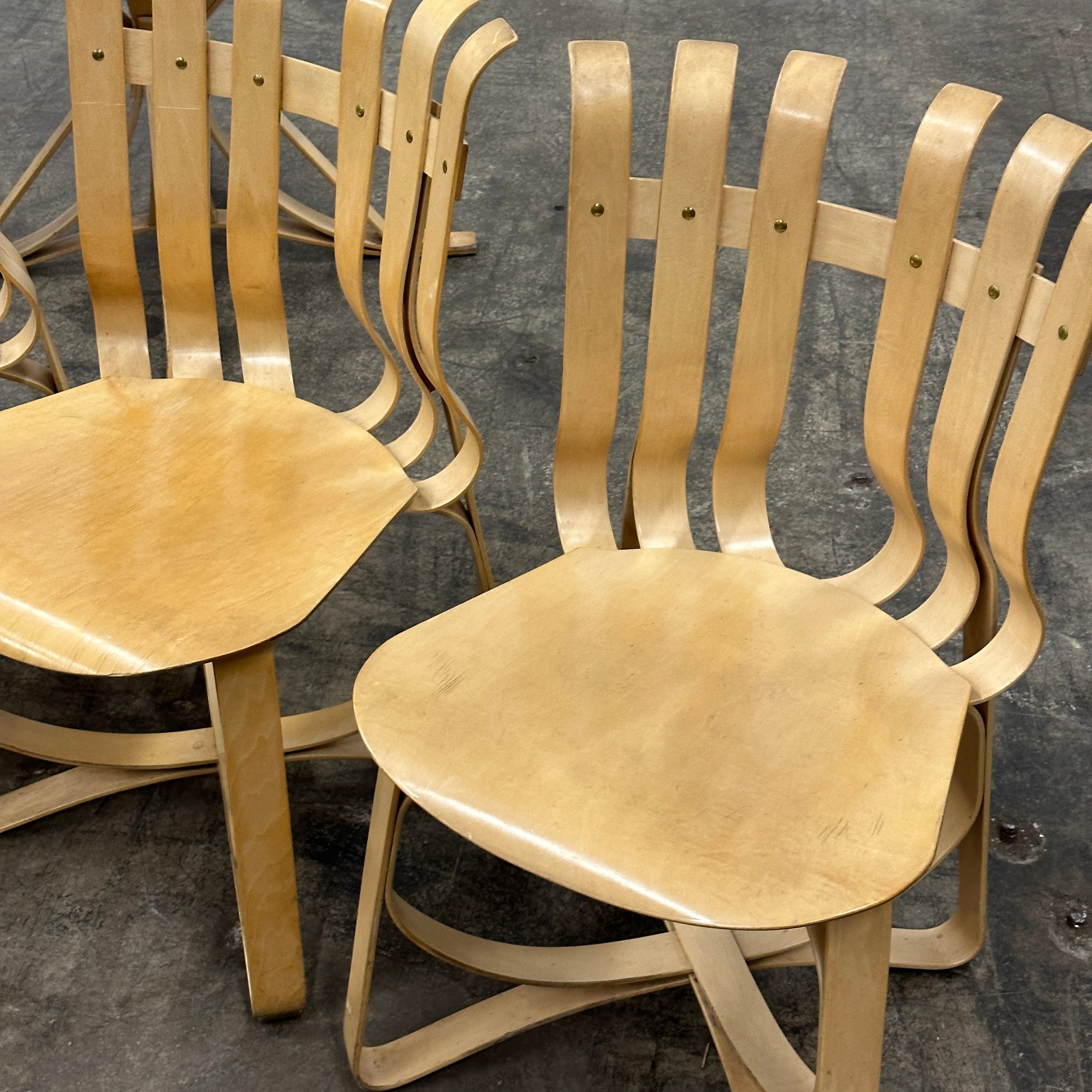 Hat Trick Chairs + Face Off Table Set by Frank Gehry for Knoll