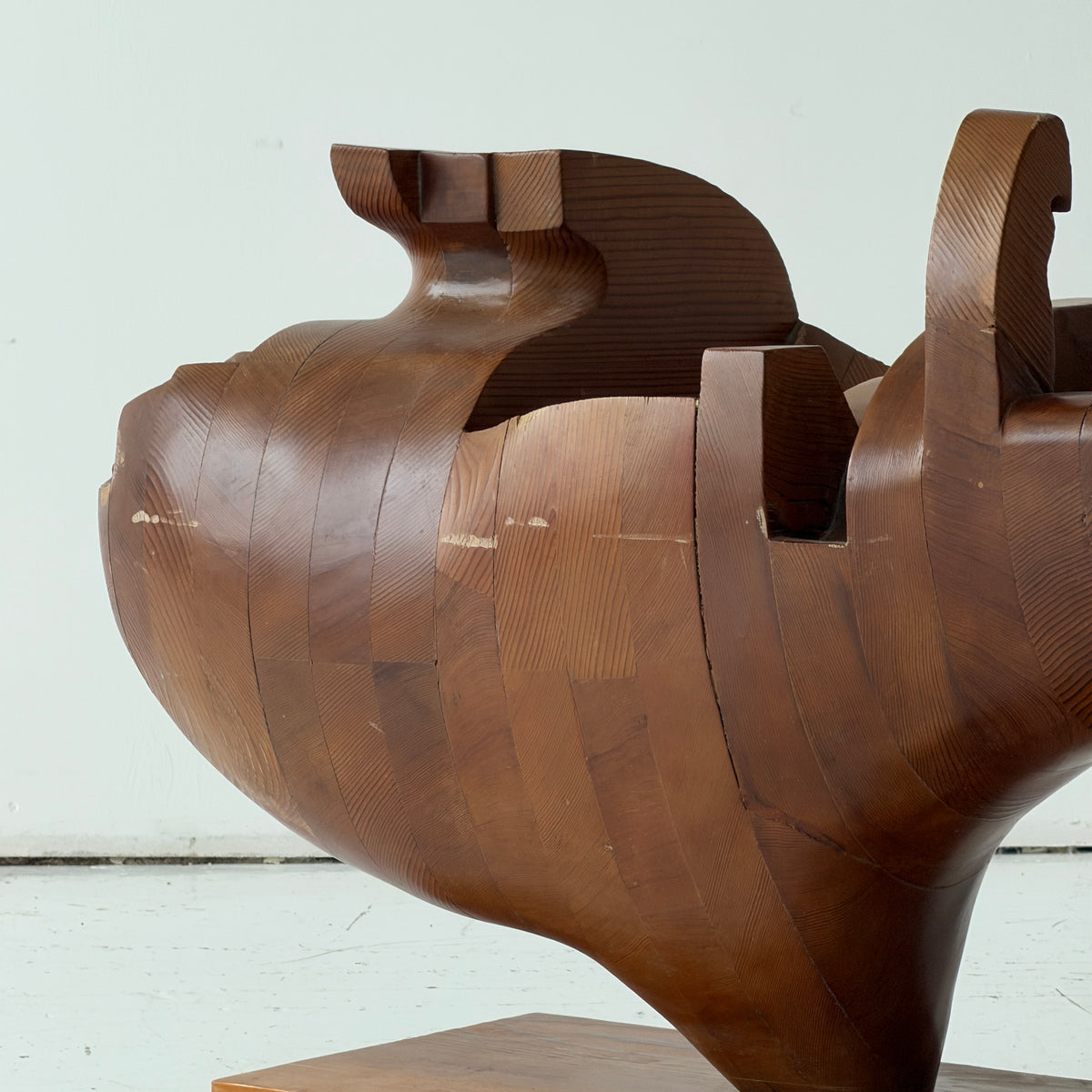 Monumental Sculpted Wooden Freeform Sculpture