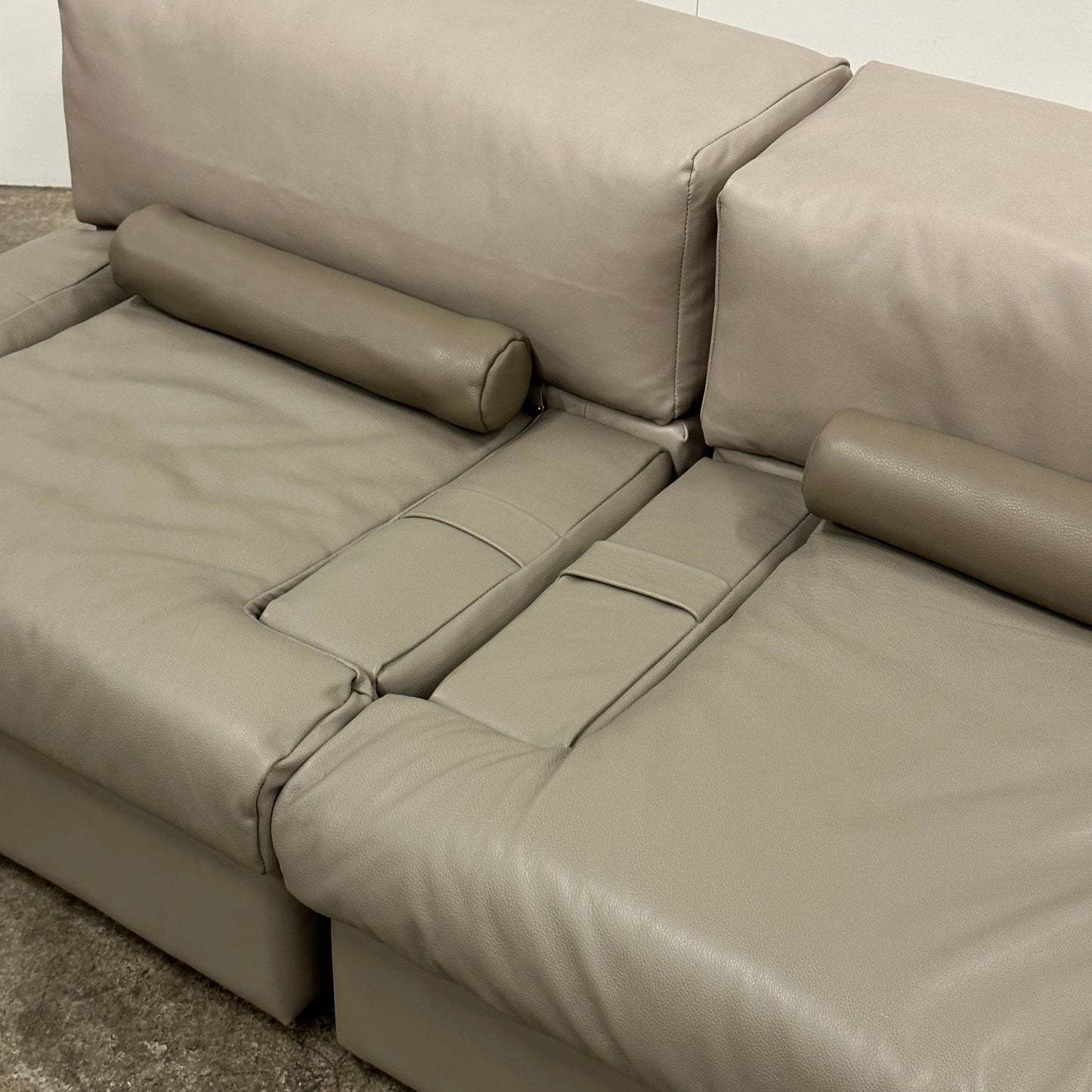 Brazilian Modular Leather Sofa/Chairs by Percival Lafer