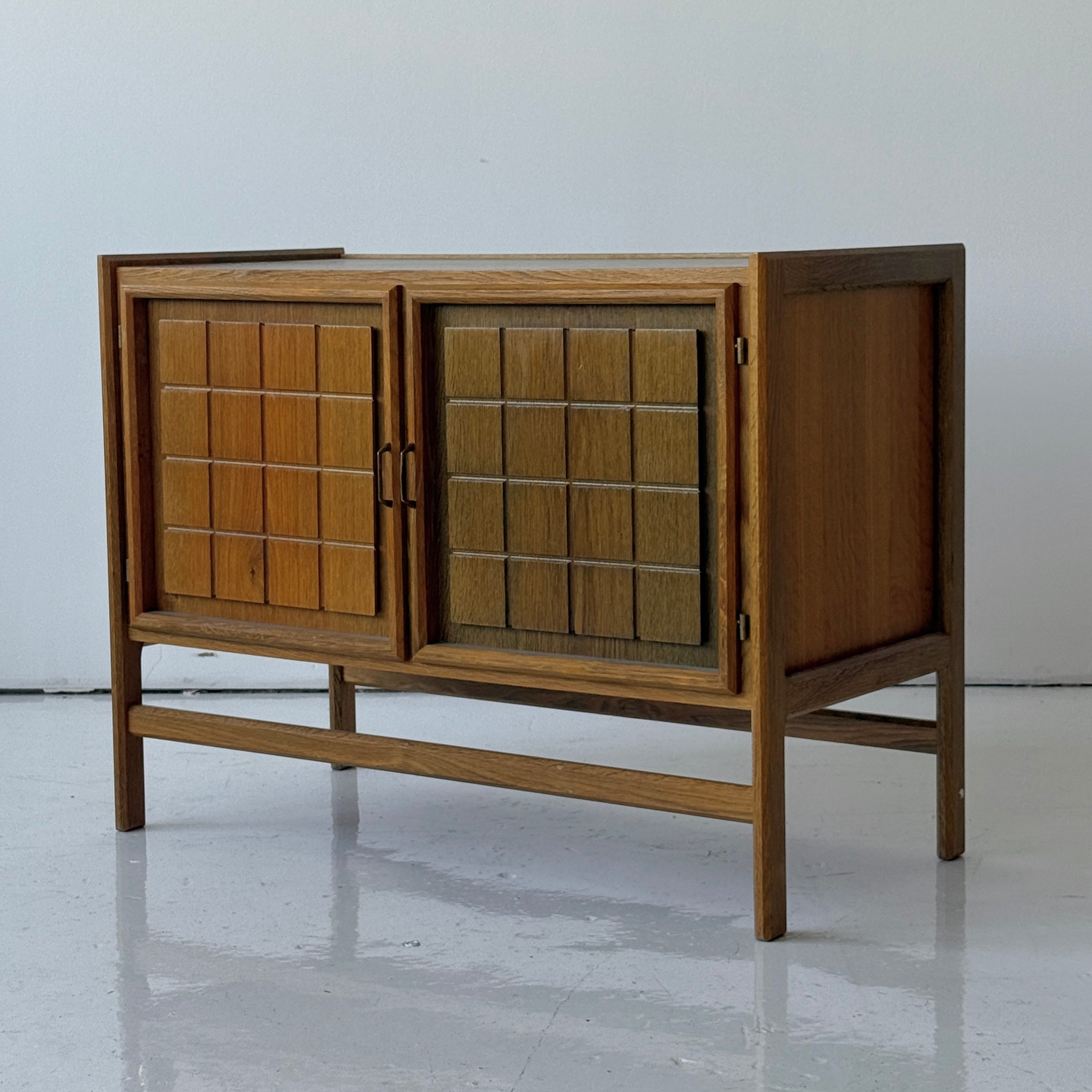 Danish Brutalist Two Tone Side Cabinet