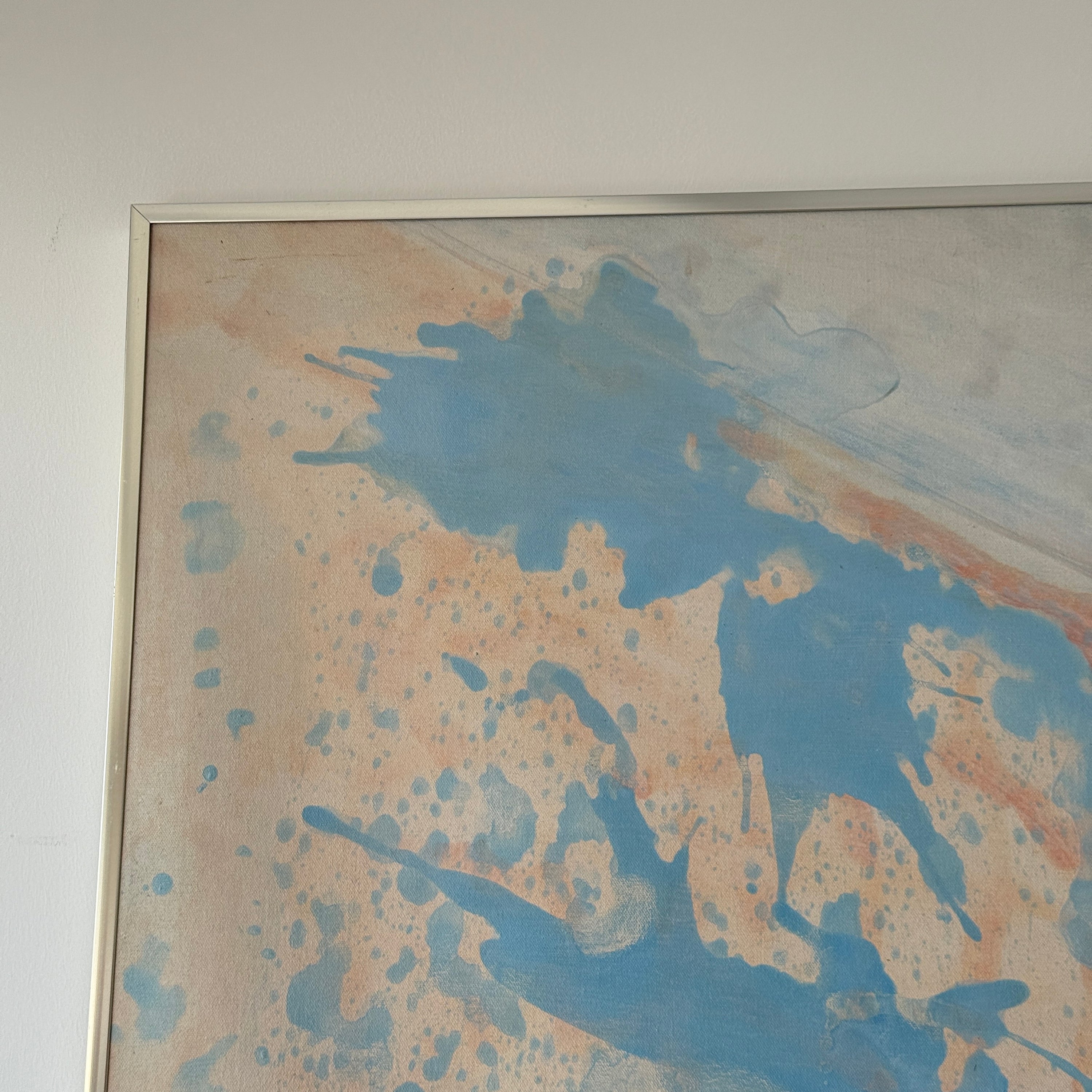 Abstract Framed Acrylic on Canvas Painting