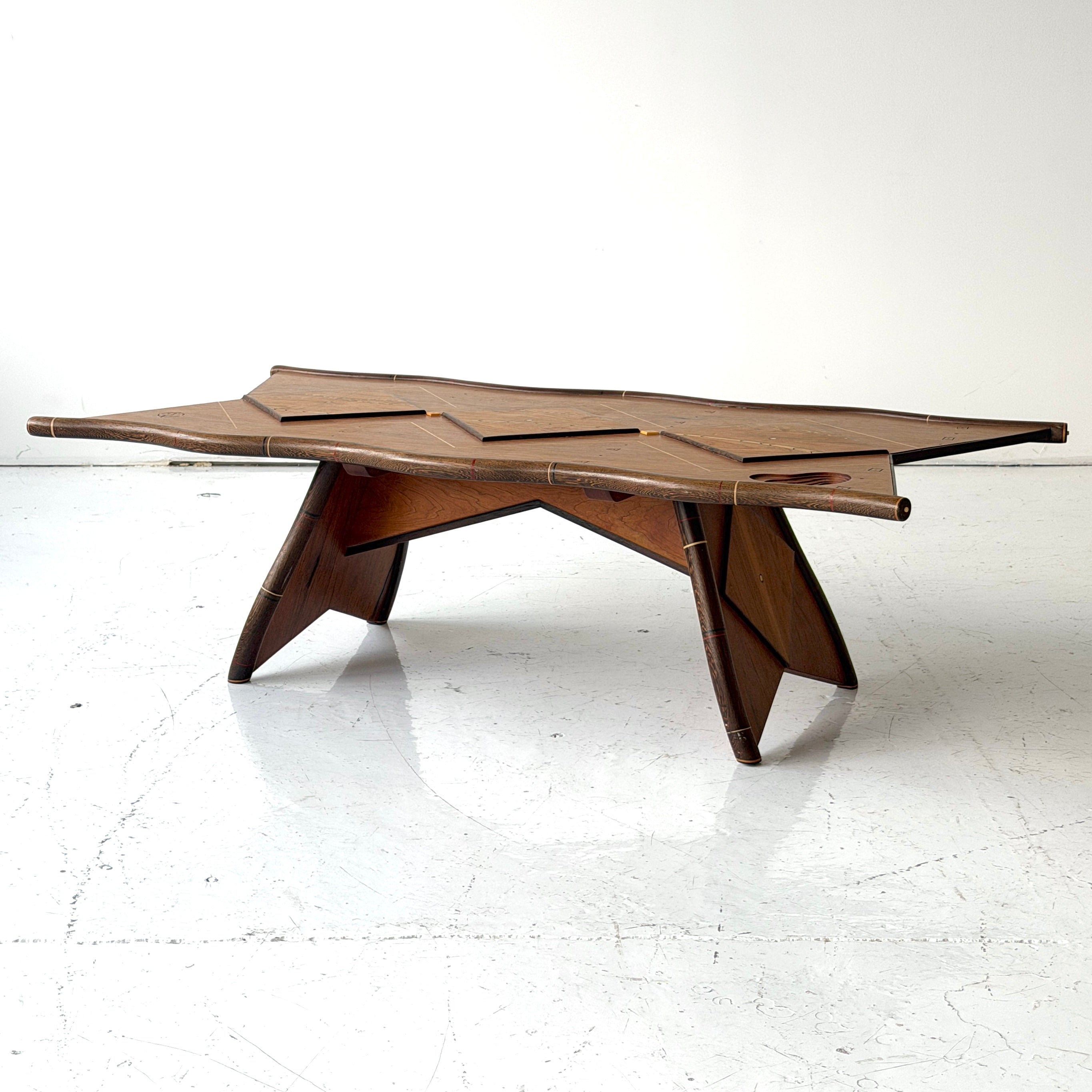 Inlaid Studio Made Coffee Table by Steven Spiro