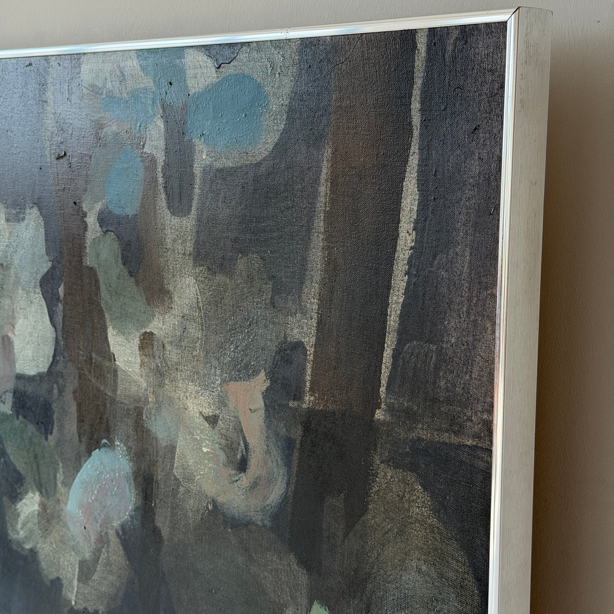 Monumental Figural Abstract Acrylic on Canvas Painting