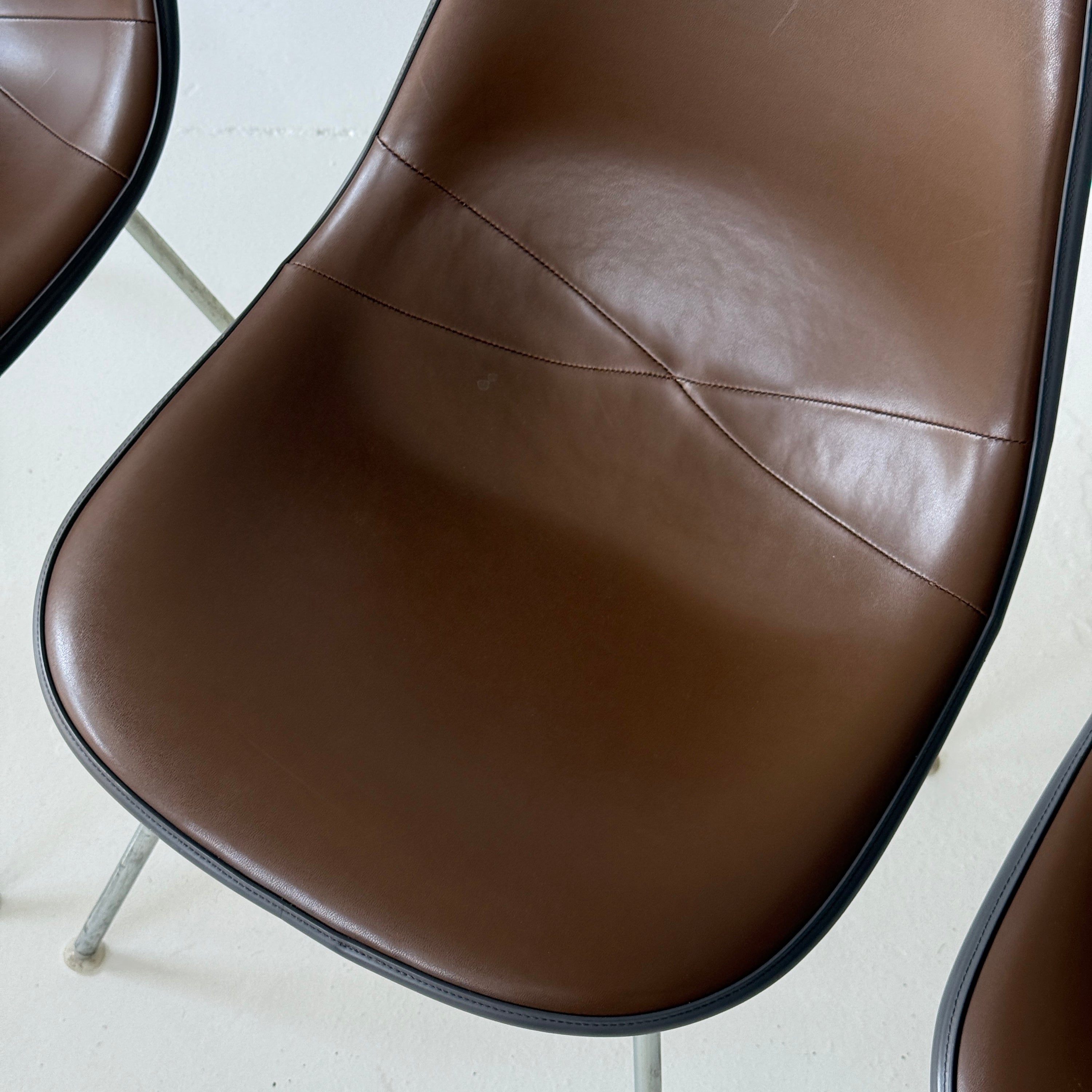 Upholstered Shell Chairs by Charles + Ray Eames for Herman Miller