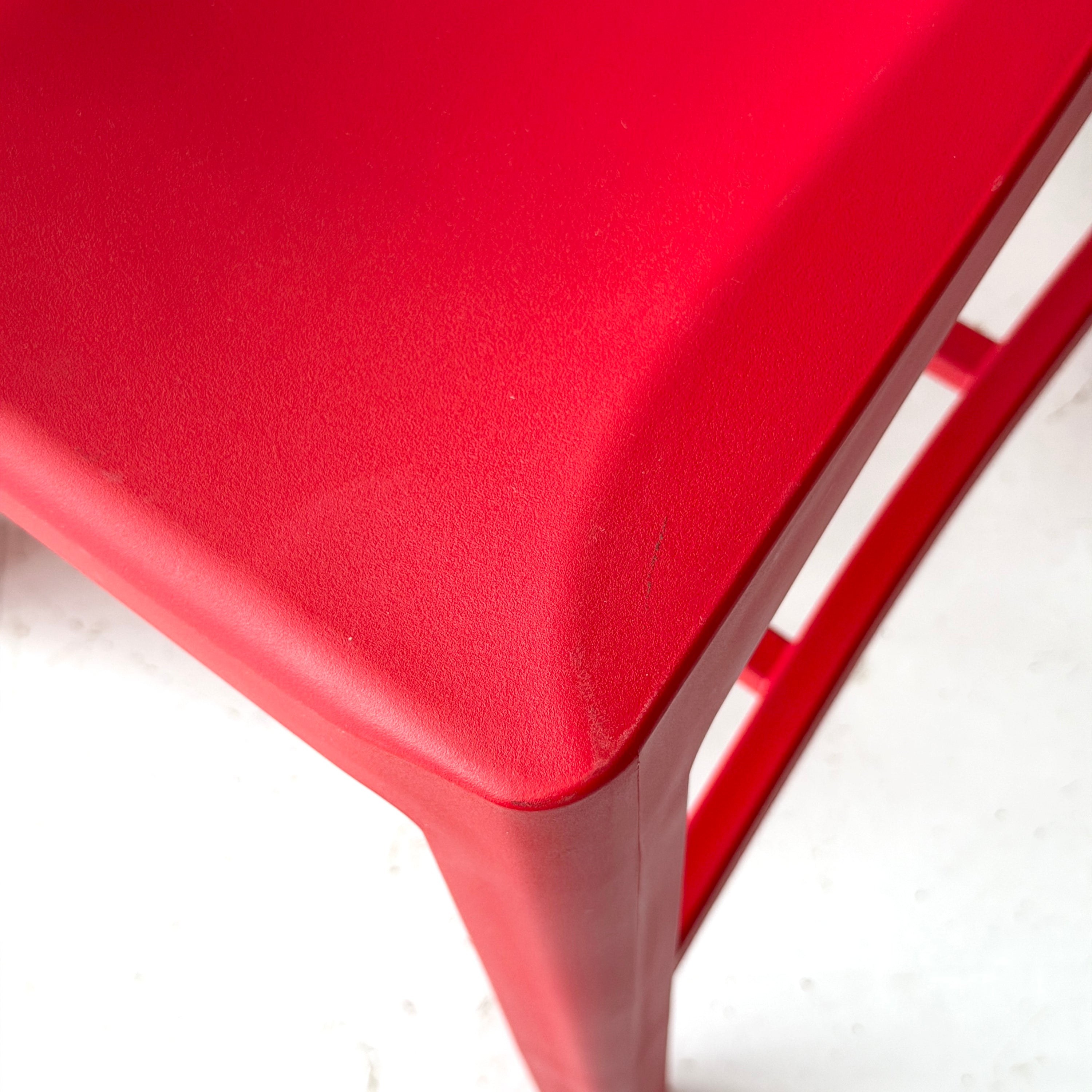 Red 1006 Plastic Navy Chairs by Emeco