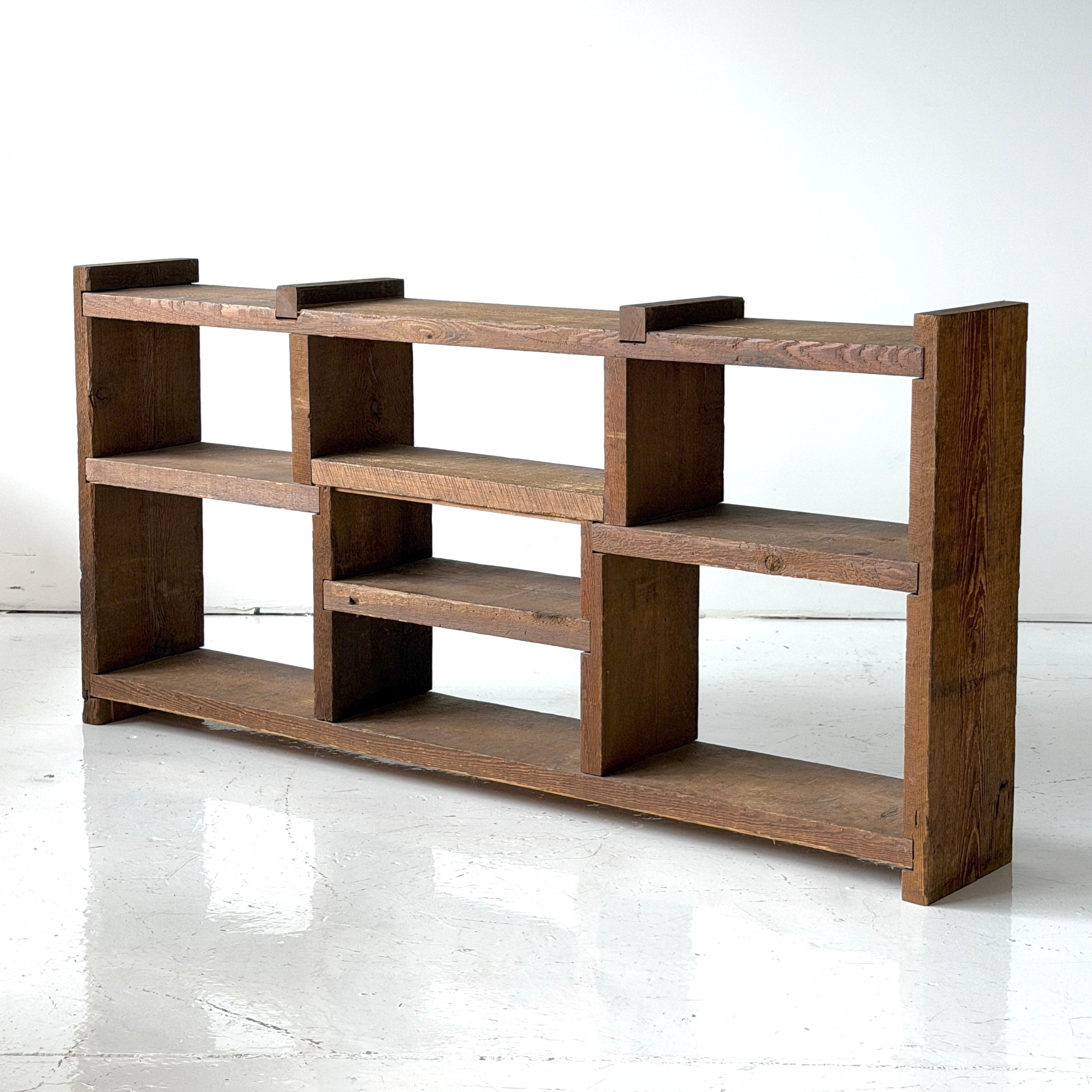 Primitive Wood Bookshelf/Credenza