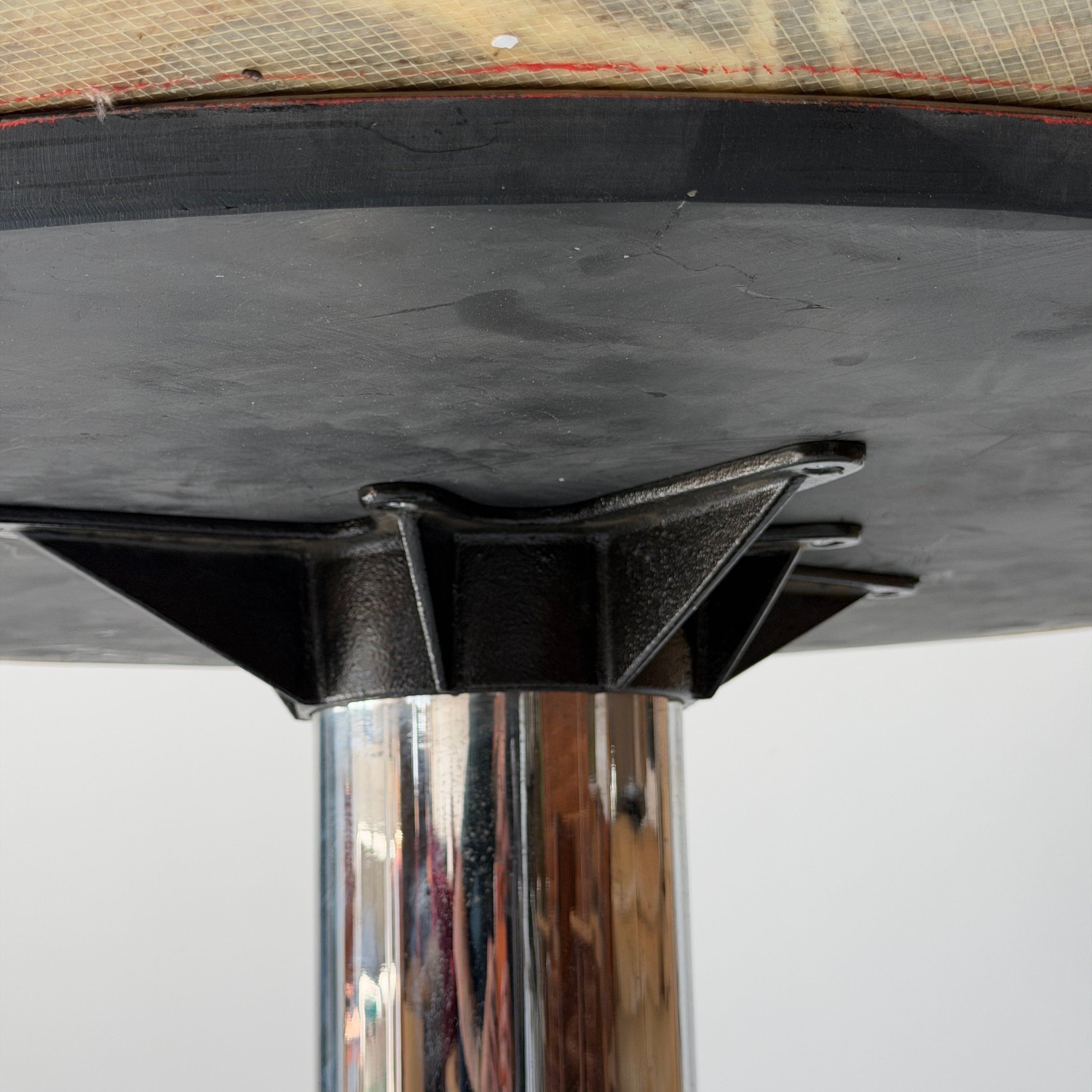 Marble + Chrome Circle Dining Table by Brueton