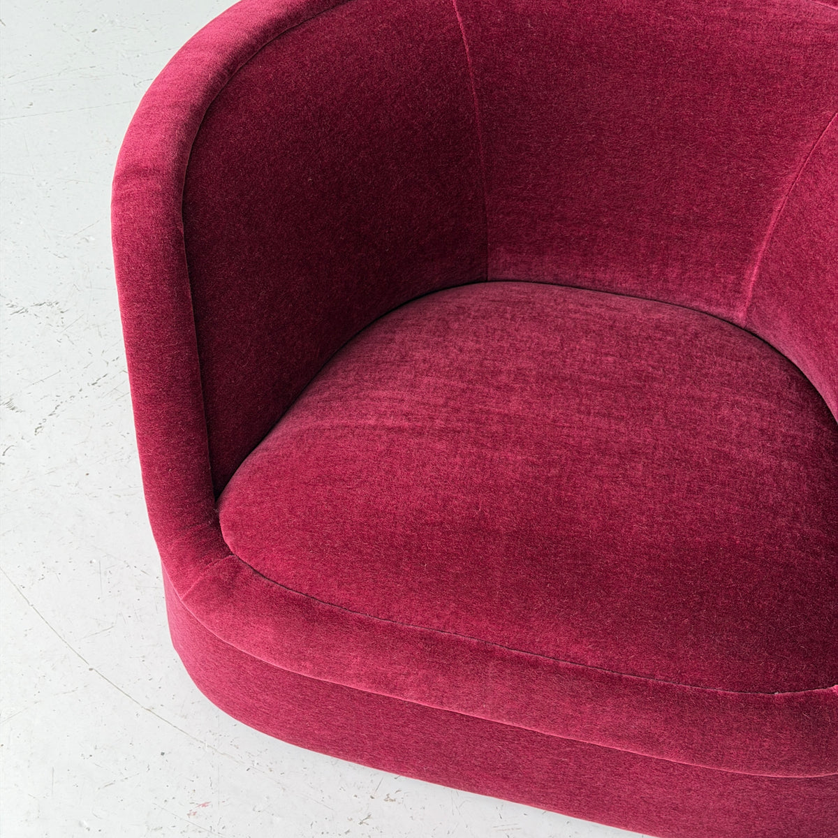 Cartouche Chairs by Ward Bennett for Brickell Associates in Mohair