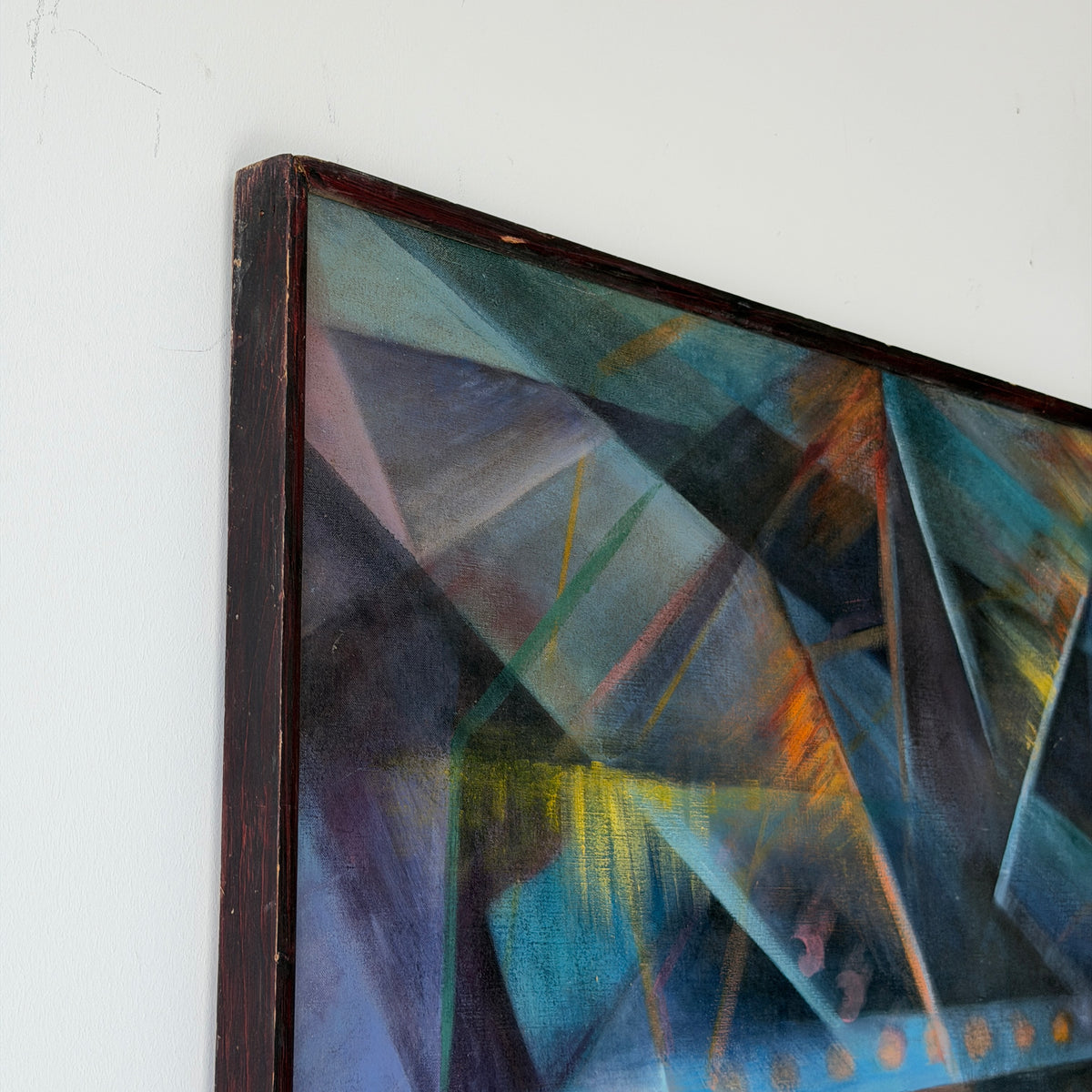 Abstract Oil Pastel on Canvas Painting