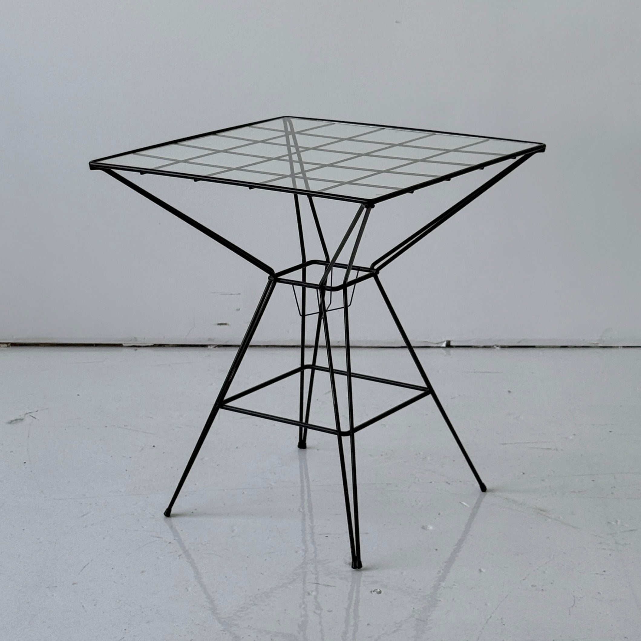 Wrought Iron Frame Bistro Table