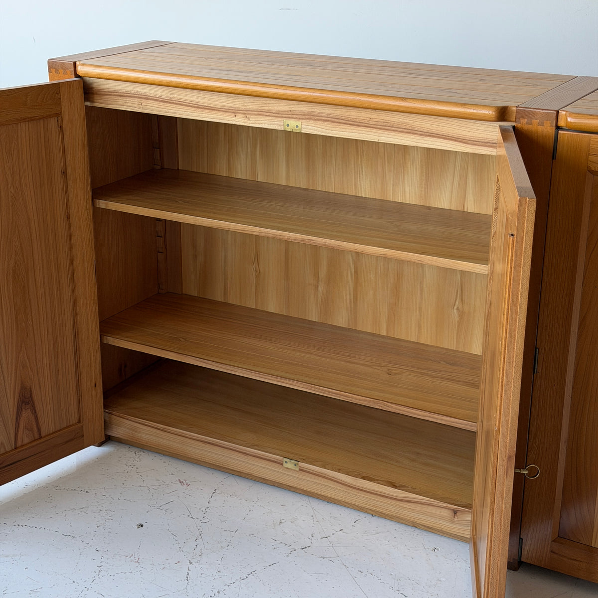 Belgian Monumental Blonde Wood Credenza