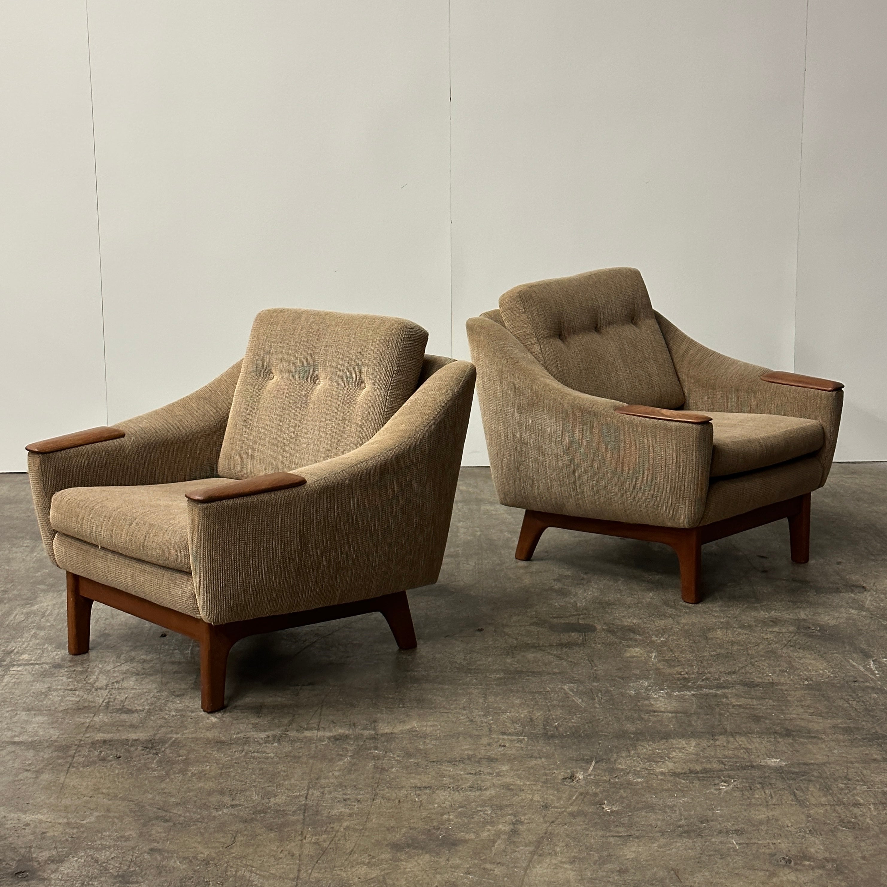 Vintage Teak Armchairs by R. Huber