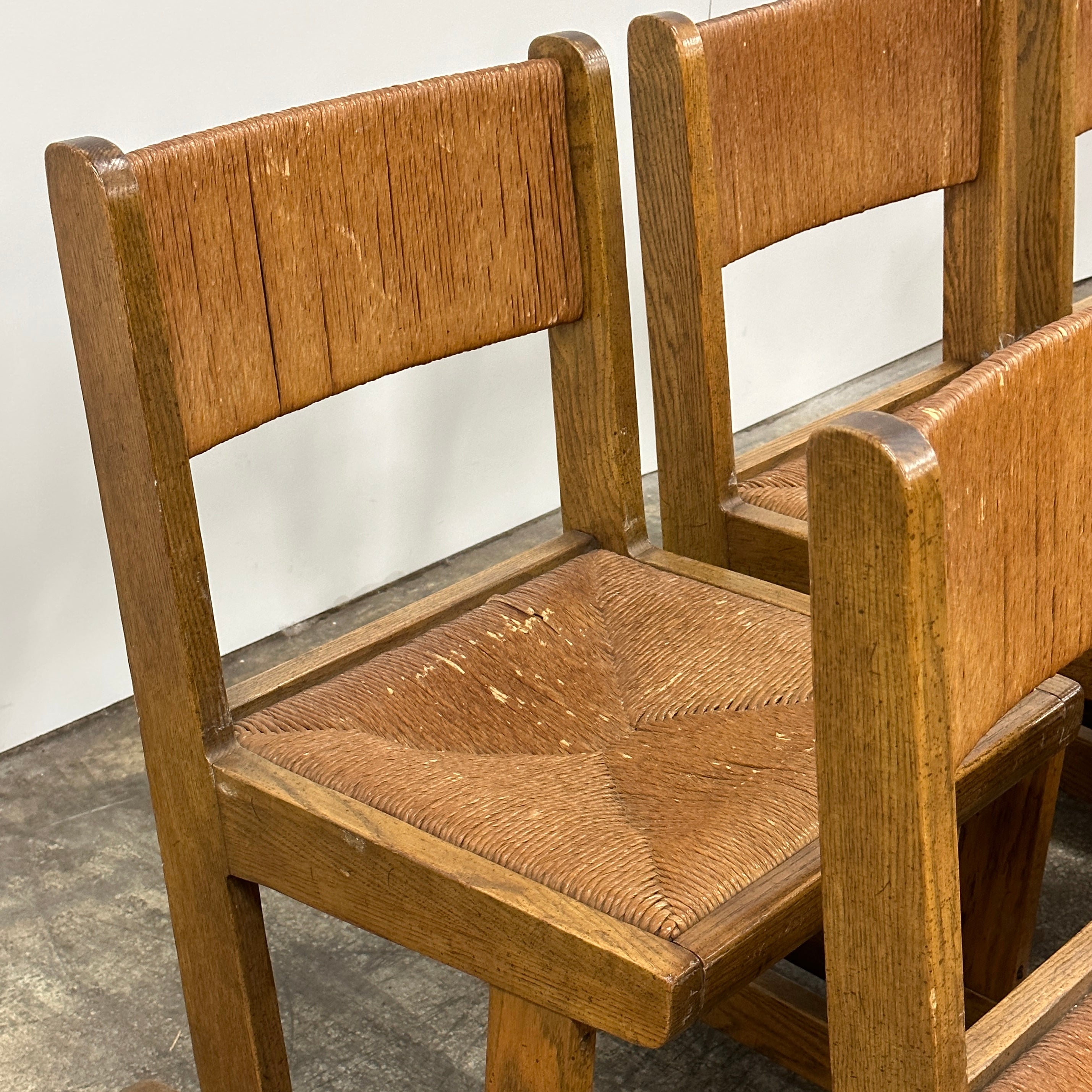 Oak/Rush Dining Chairs
