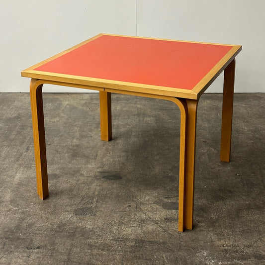 Square Orange Table by Rud Thygesen and Johnny Sørensen for Magnus Olesen