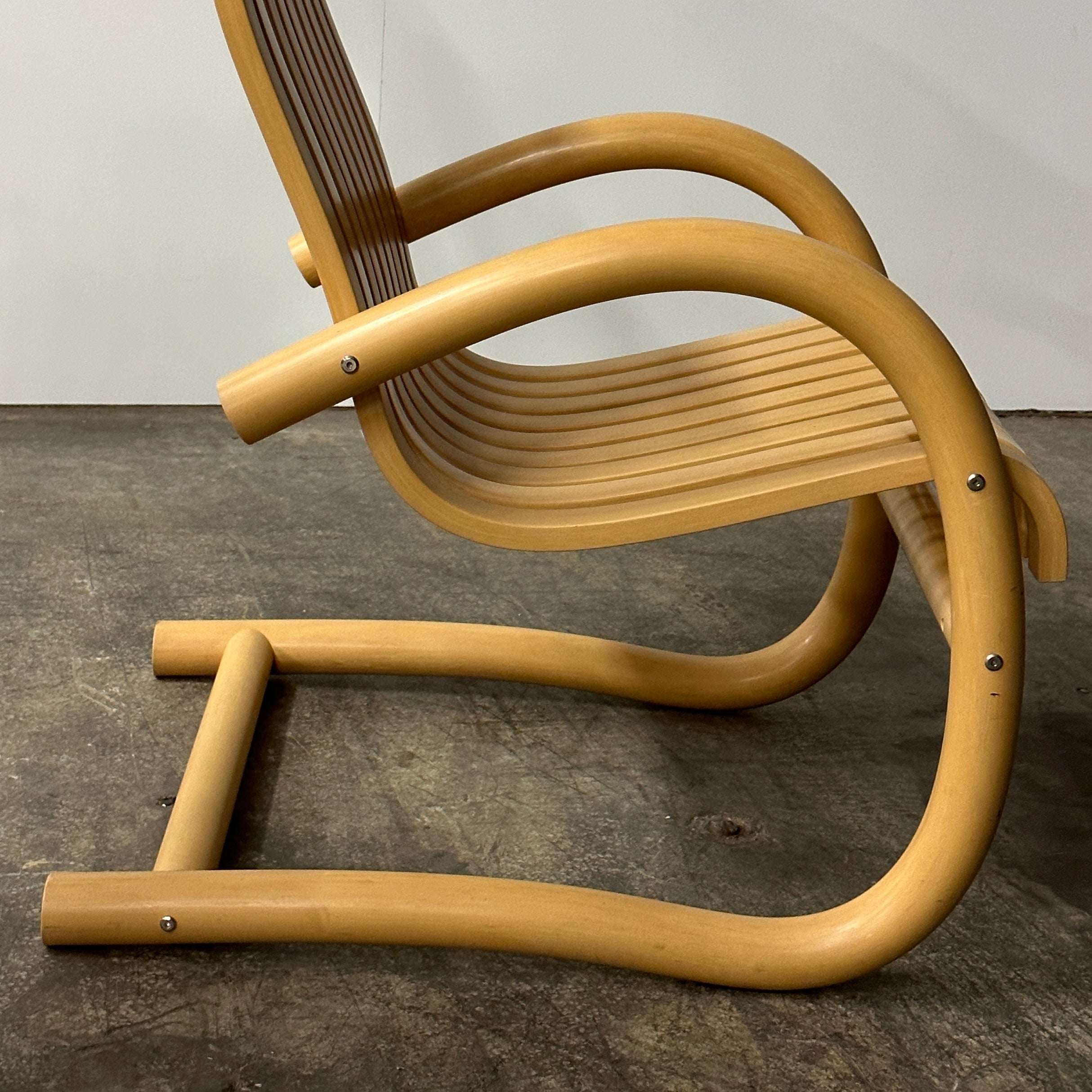 Sculptural Bentwood Cantilevered Lounge Chairs