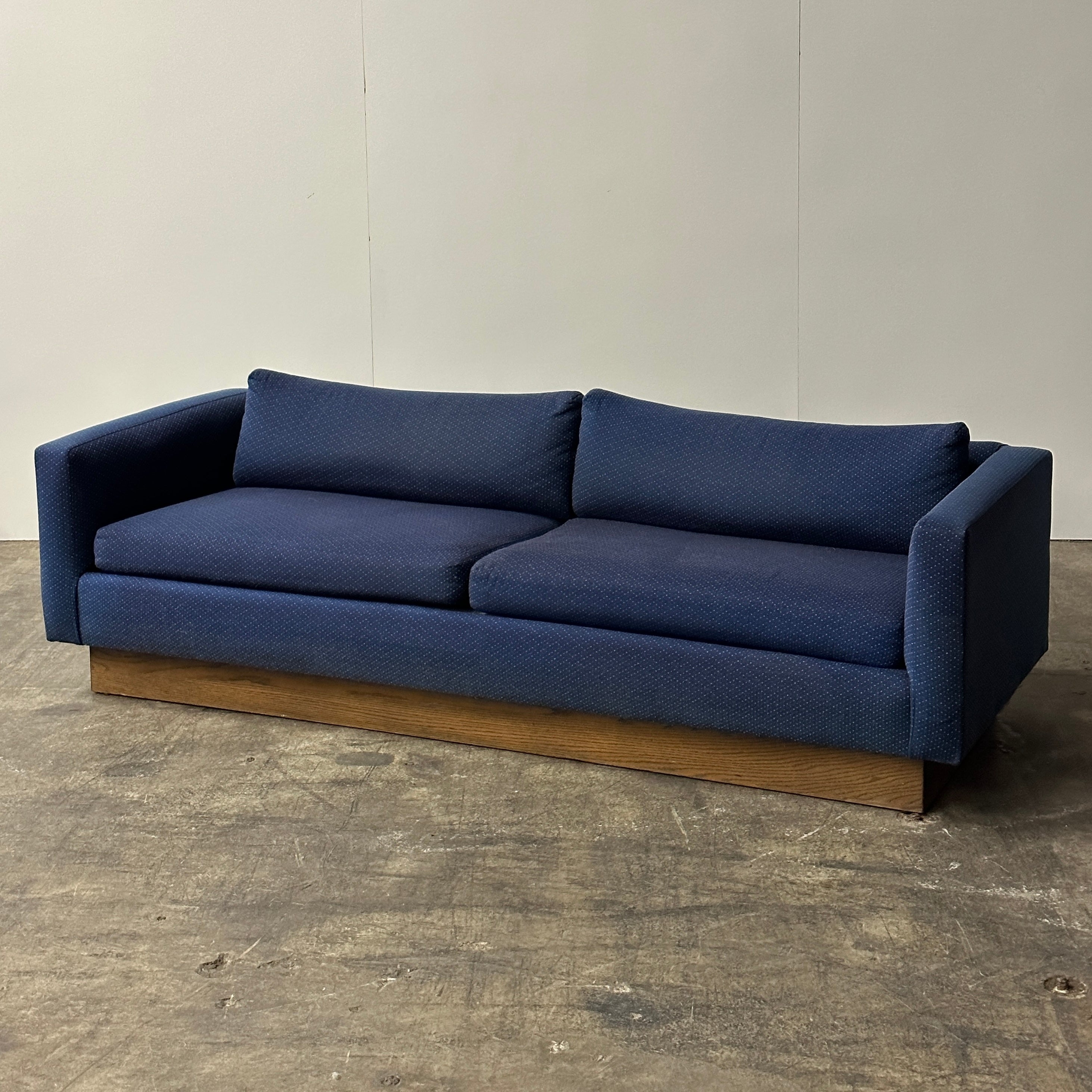 Vintage Tuxedo Sofa on Plinth Base